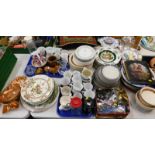 Loose flatware, jelly moulds, Corgi figure, dinner plates, etc. (a quantity).