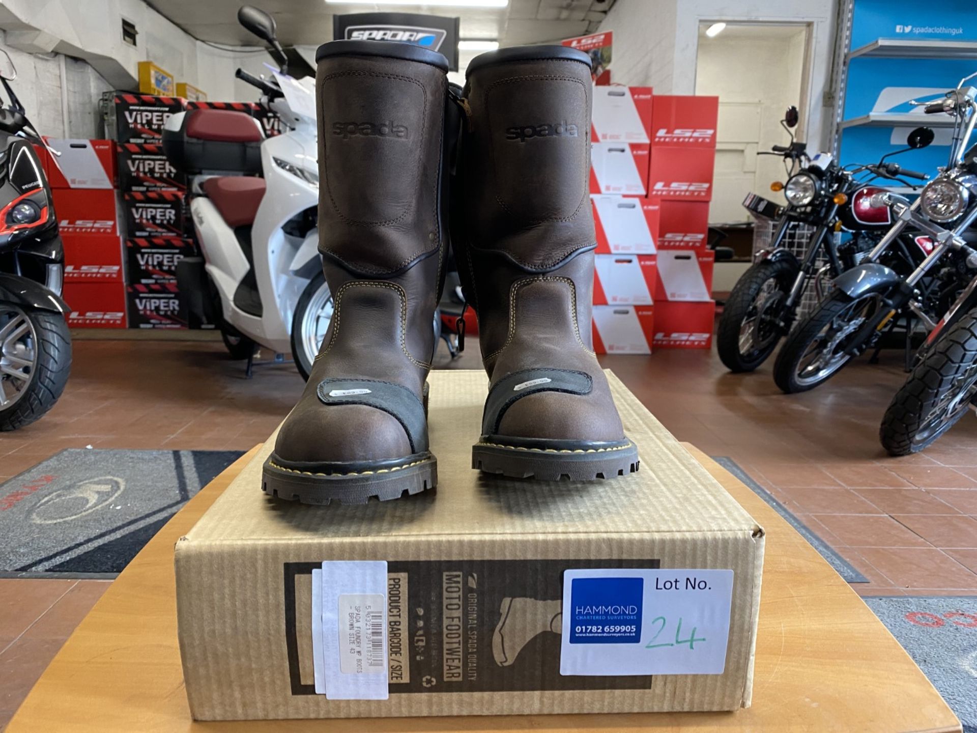 Spada Foundry WP Boots - Size 43 - Brown - Motorcycle / Motorbike Boots - Moto footwear - RRP £89.99