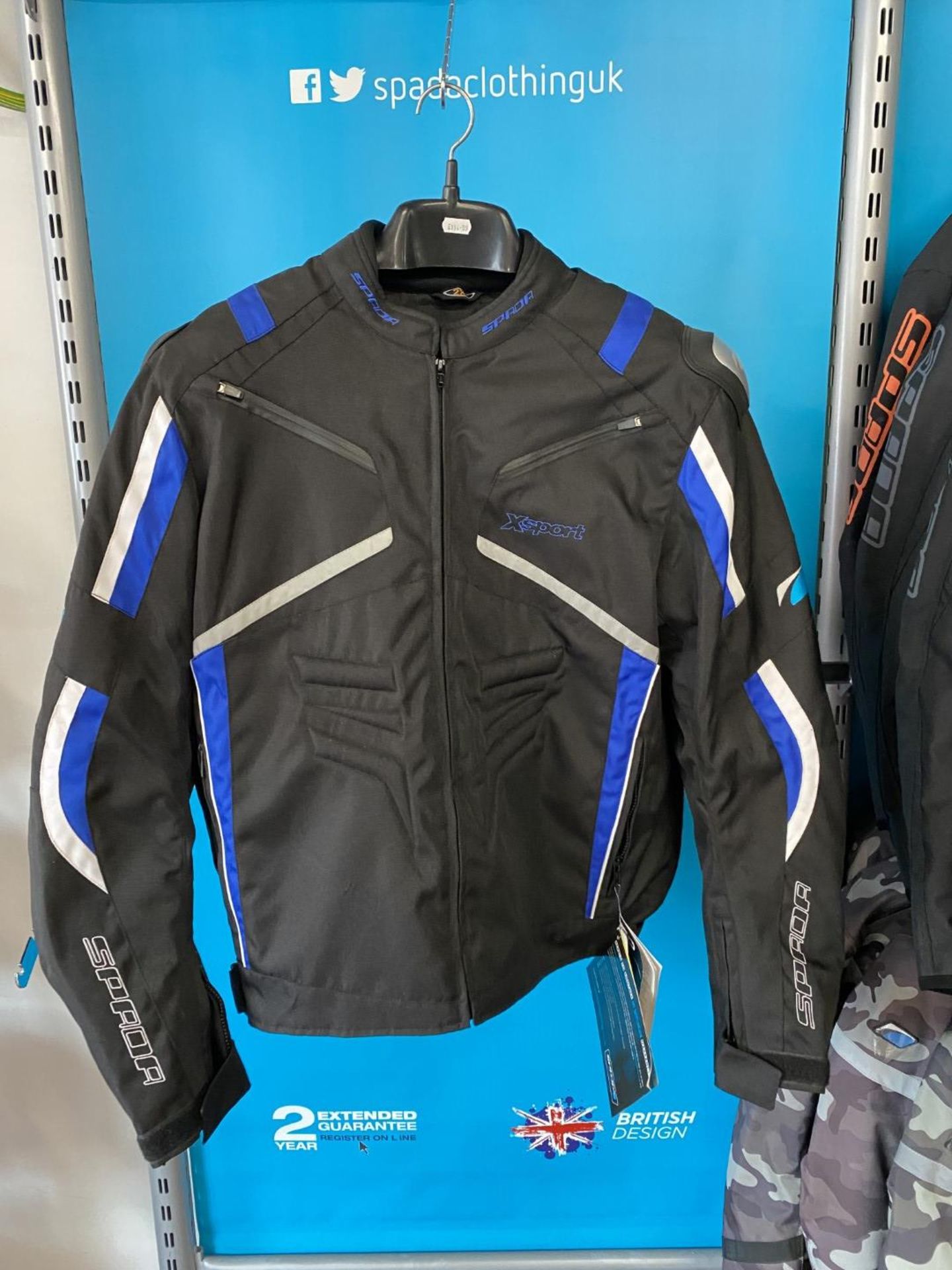 Spada X Sport WP Jacket Black/Blue/White XX-Large - Motorcycle / Motorbike Jacket - RRP £114.99