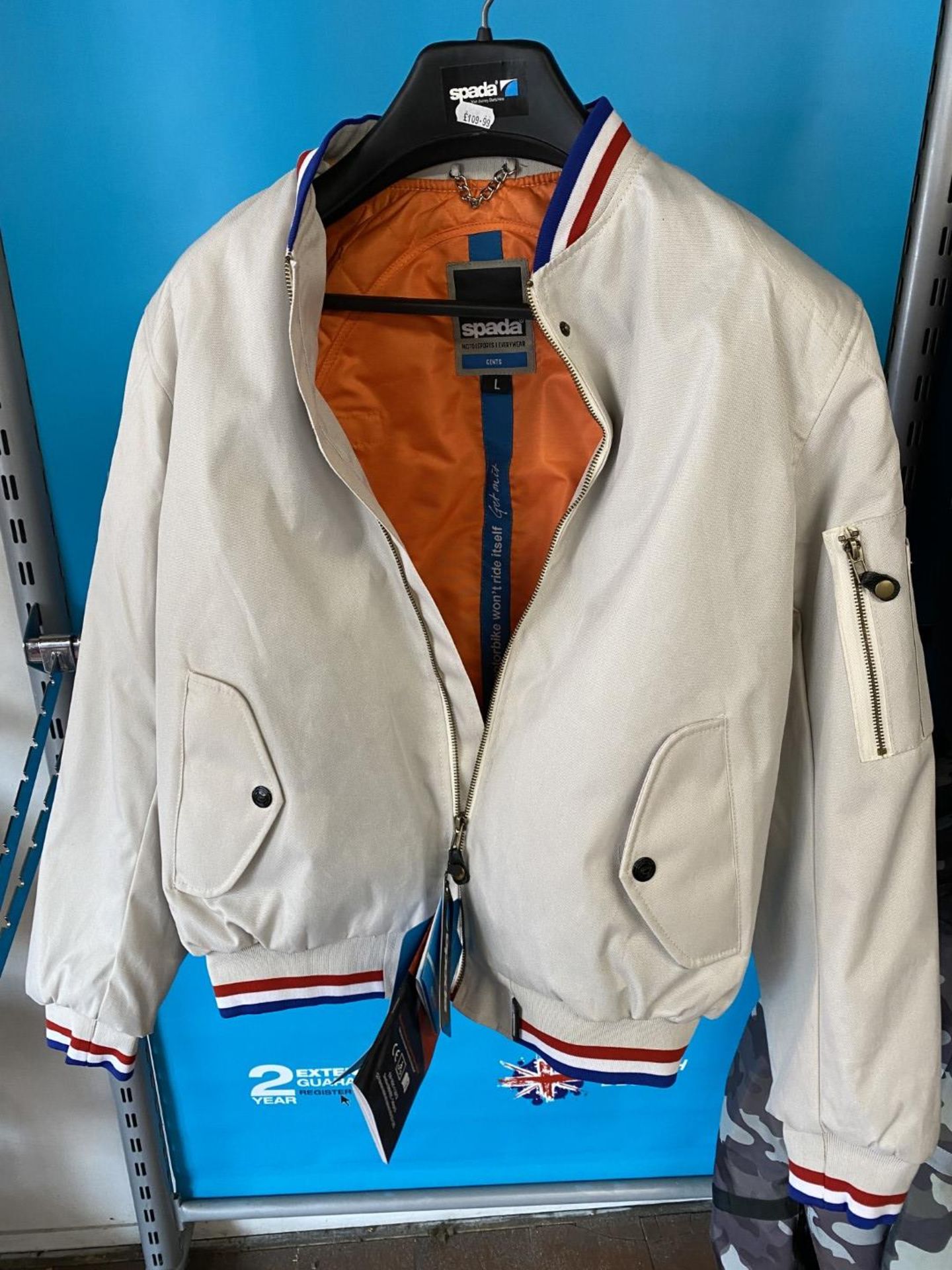 Spada Airforce 1 Royale CE Jacket Ivory Large - Motorcycle / Motorbike Jacket - RRP £109.99 - Image 4 of 4