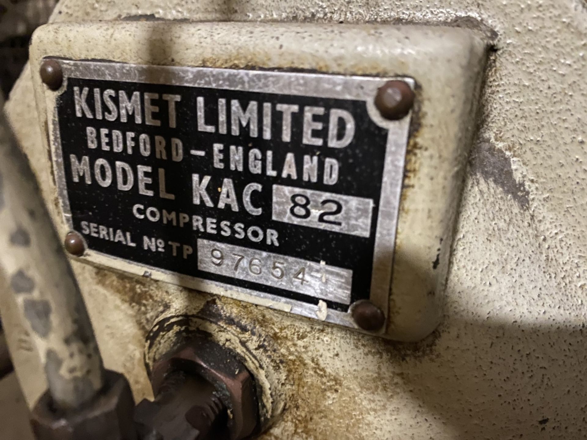 Kismet Compressor Model KAC 82 Serial No. 97654 - Image 2 of 2