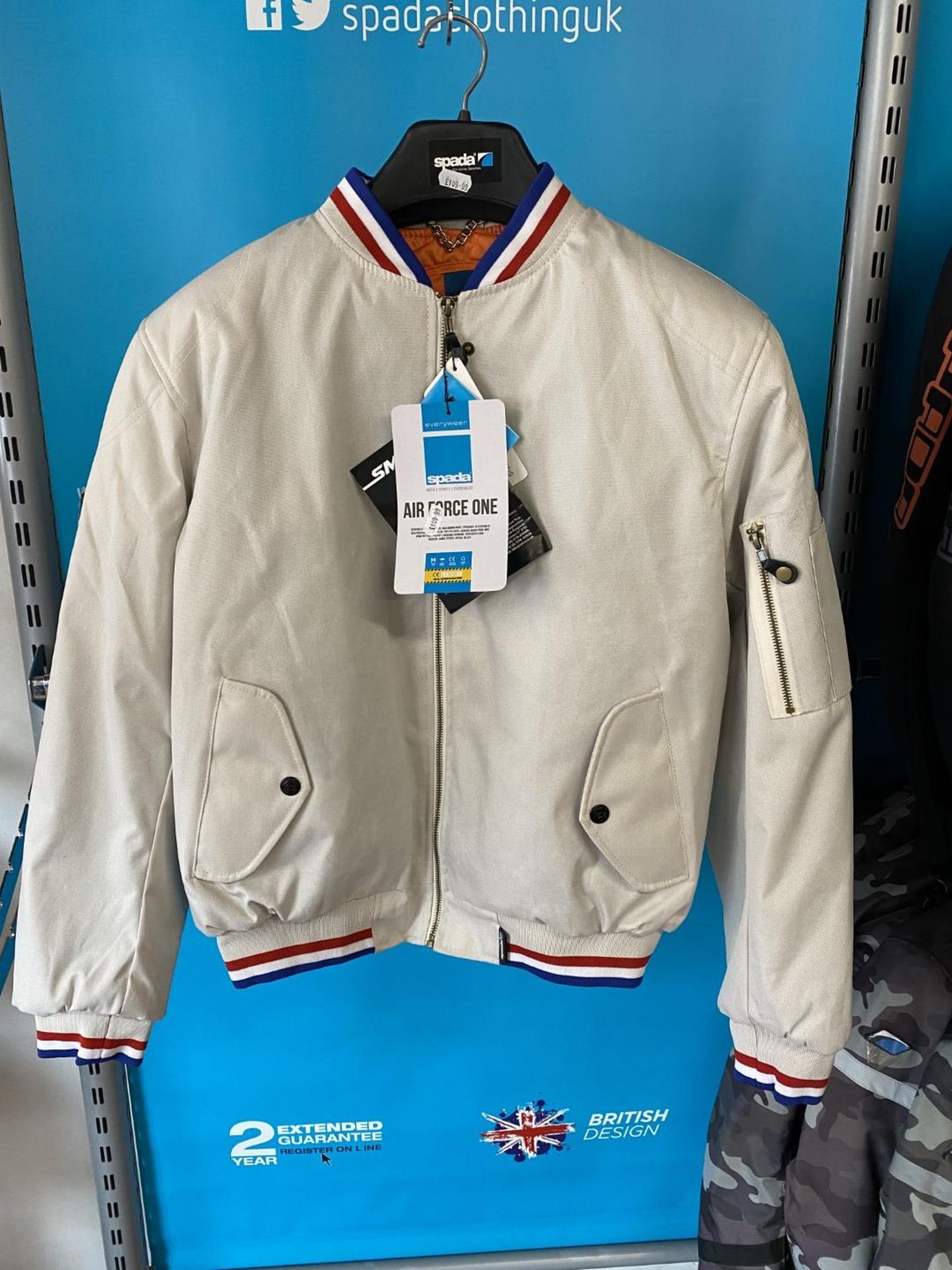 Spada Airforce 1 Royale CE Jacket Ivory Large - Motorcycle / Motorbike Jacket - RRP £109.99