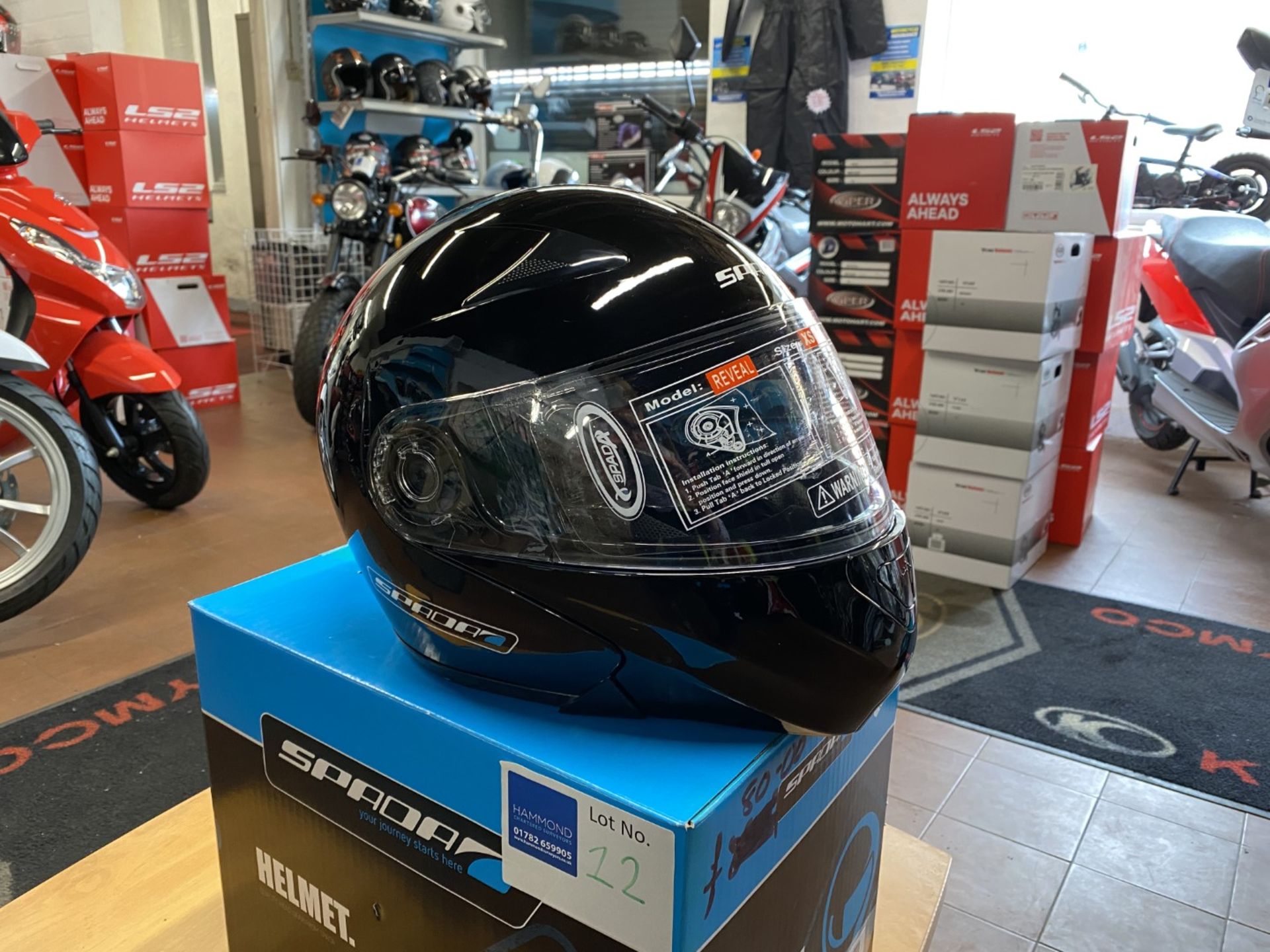 Spada Reveal Black X-Small Helmet - Moto Headwear - Motorcycle / Motorbike Helmet - RRP £80.00 - Image 3 of 6