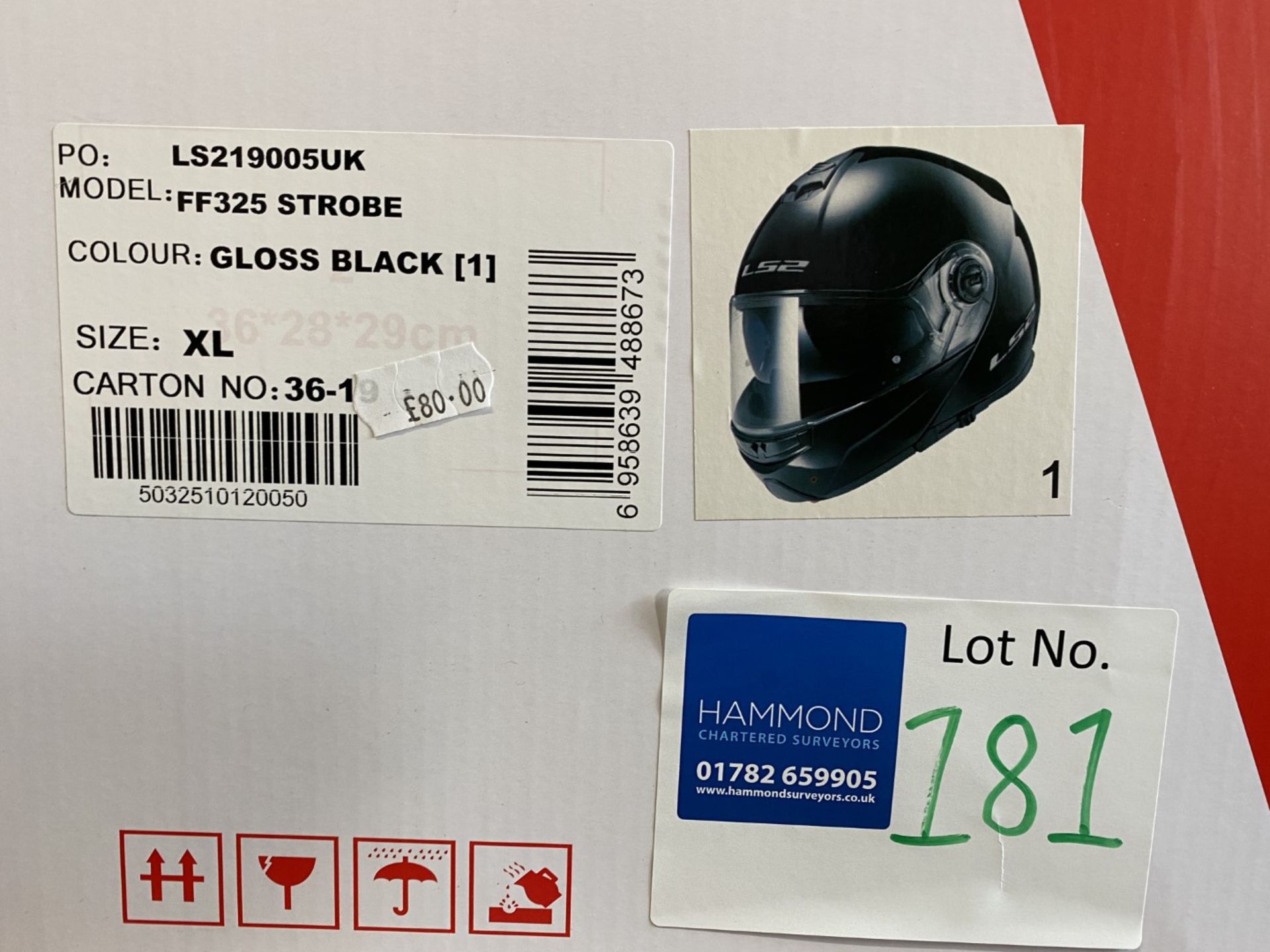 LS2 FF325 Strobe Helmet Gloss Black X-Large - LS2 Helmets - Motorcycle / Motorbike Helmet - RRP £80. - Image 5 of 5