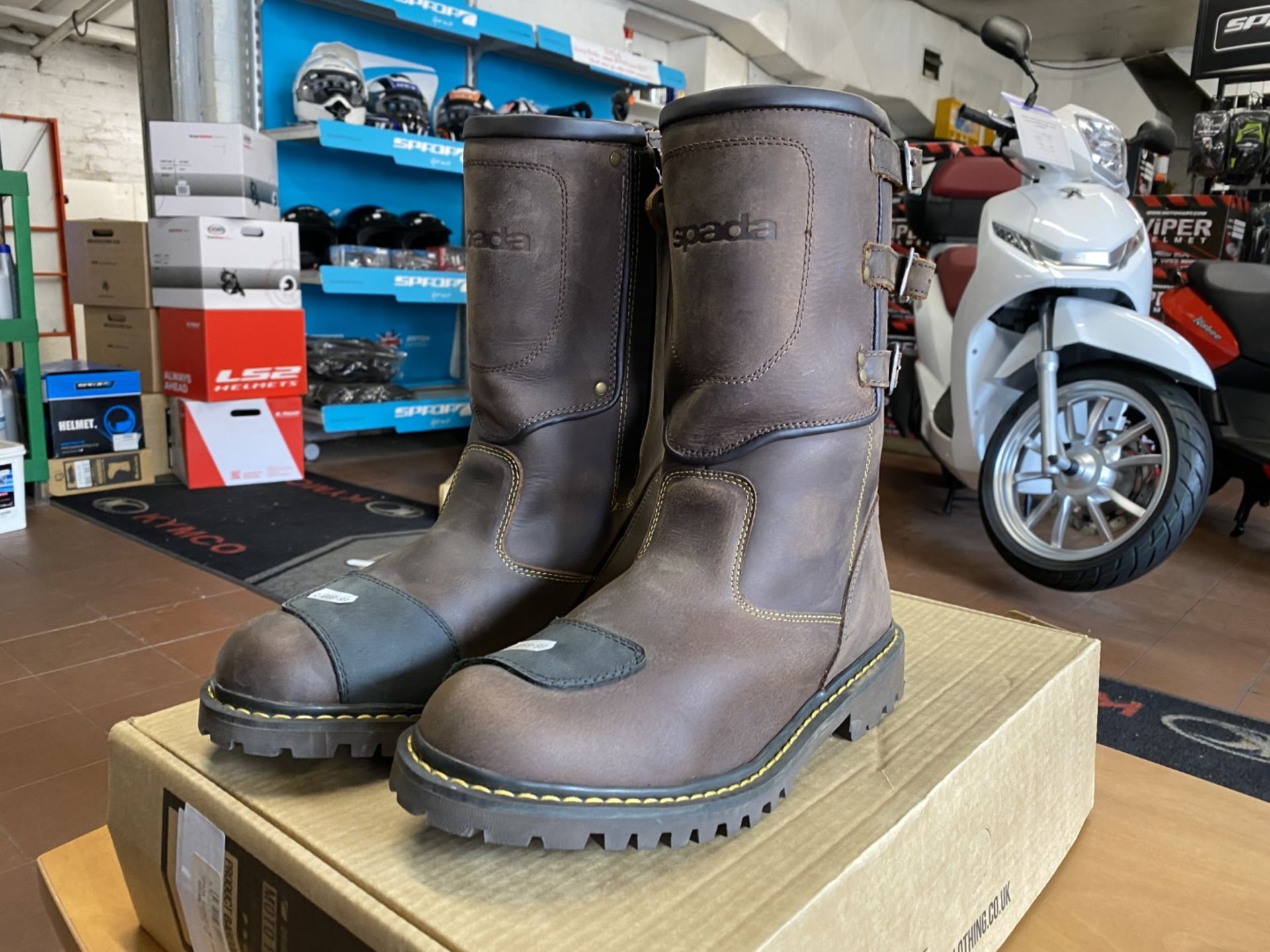 Spada Foundry WP Boots - Size 43 - Brown - Motorcycle / Motorbike Boots - Moto footwear - RRP £89.99 - Image 2 of 5