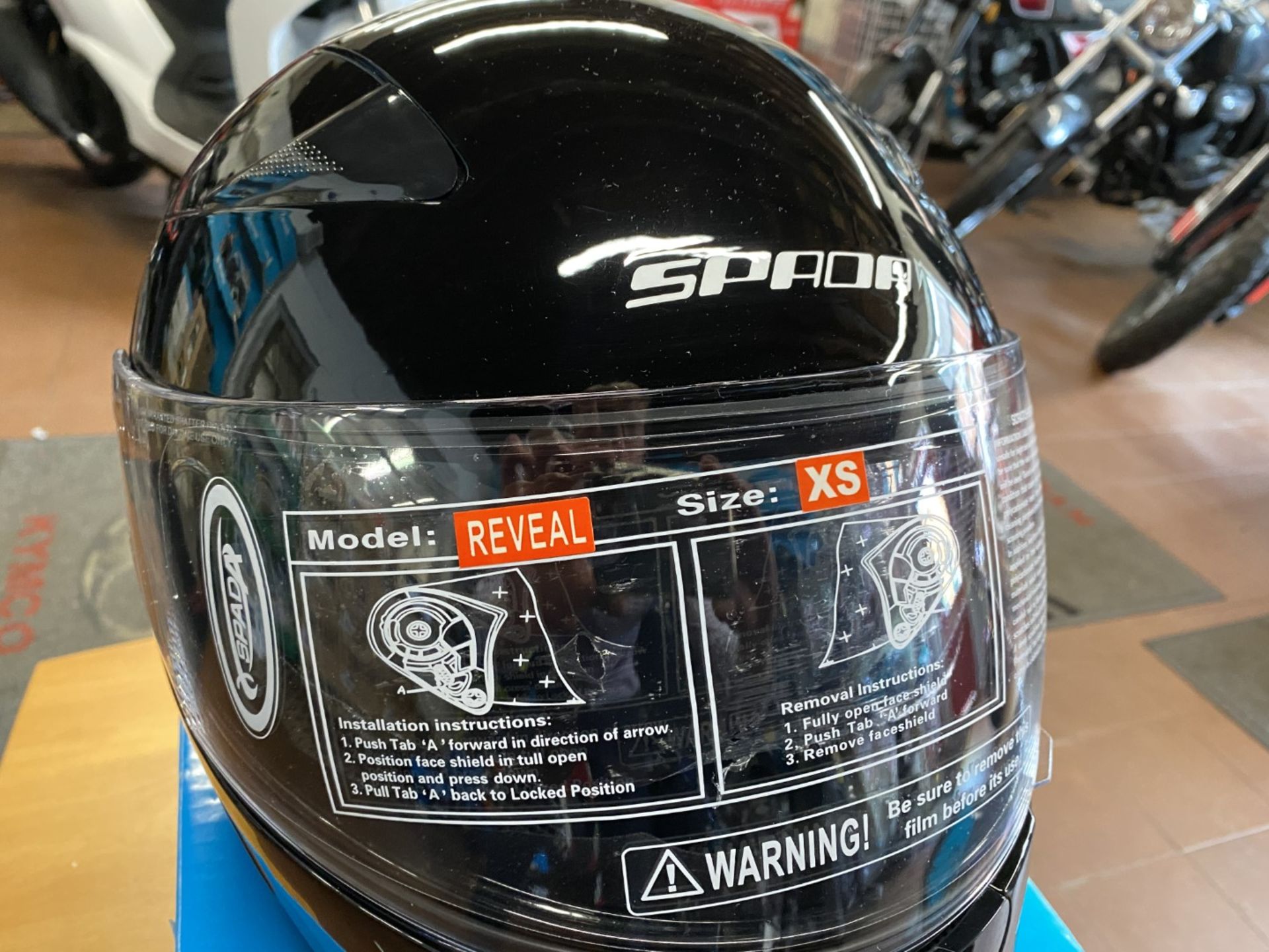 Spada Reveal Black X-Small Helmet - Moto Headwear - Motorcycle / Motorbike Helmet - RRP £80.00 - Image 4 of 6