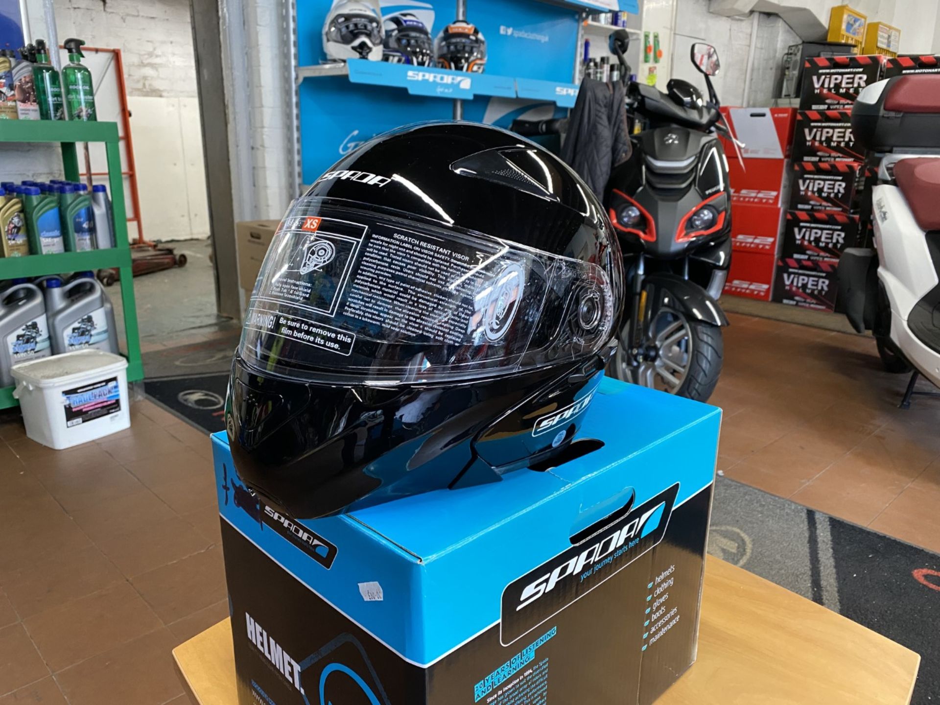 Spada Reveal Black X-Small Helmet - Moto Headwear - Motorcycle / Motorbike Helmet - RRP £80.00 - Image 2 of 6