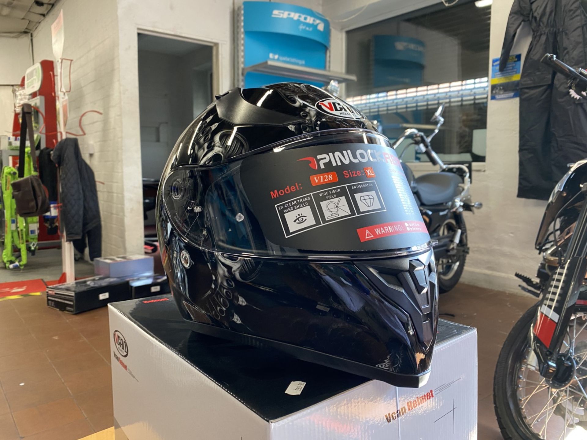 Vcan Helmet V128 Drogan X-Large - Vcan Helmets - British Motorcycle / Motorbike Sport Approved Helme - Image 3 of 5