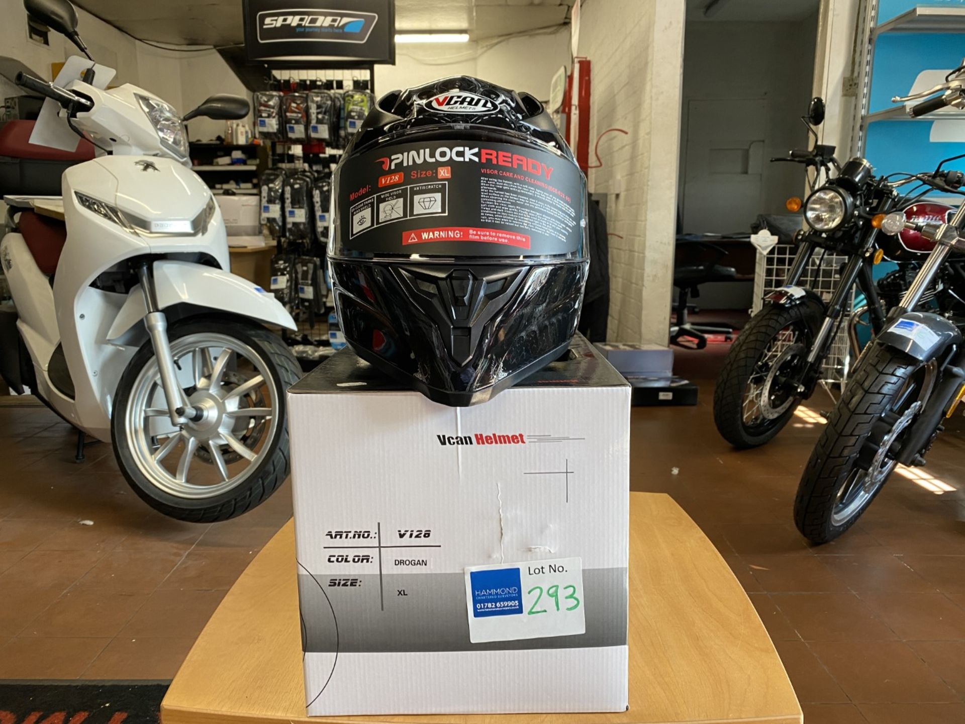 Vcan Helmet V128 Drogan X-Large - Vcan Helmets - British Motorcycle / Motorbike Sport Approved Helme
