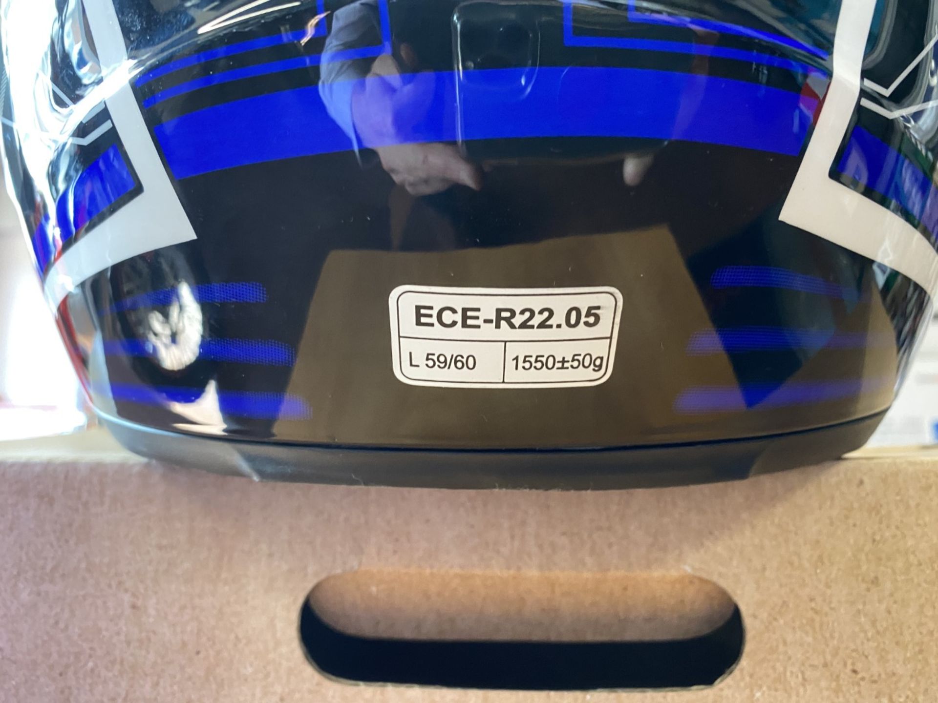 Spada Helmet Matt White/Blue/Black Large - Motorcycle / Motorbike Helmet - RRP £99.00 - Image 4 of 4