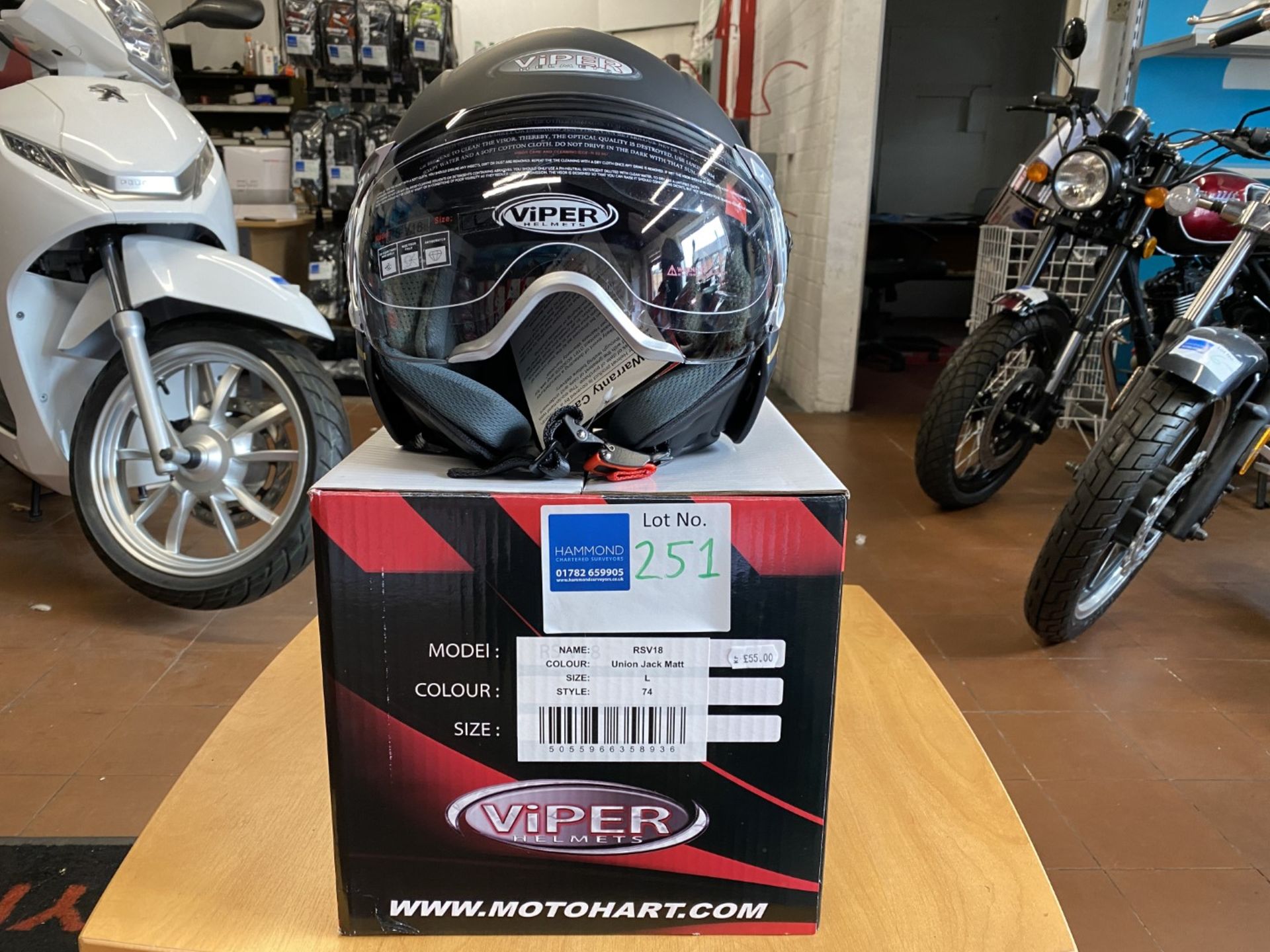 Viper RSV18 Union Jack Matt Large - Viper Helmets - Motorcycle / Motorbike Helmet - RRP £55.00