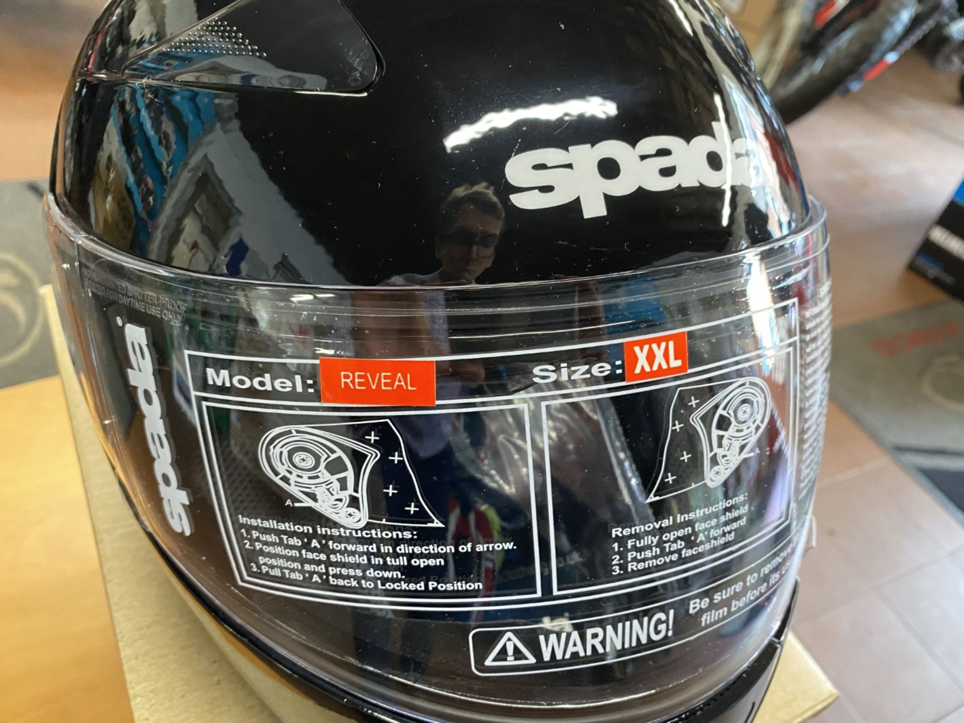 Spada Reveal Black XX-Large Helmet - Moto Headwear - Motorcycle / Motorbike Helmet - RRP £80.00 - Image 4 of 6