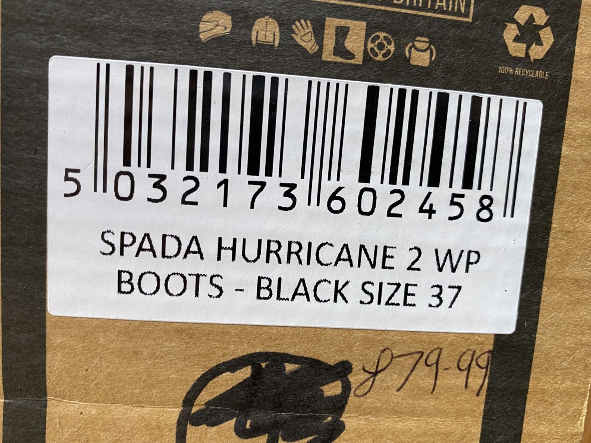 Spada Hurricane 2 WP Boots - Size 37 - Black - Ladies Motorcycle / Motorbike Boots - Moto footwear - - Image 5 of 5