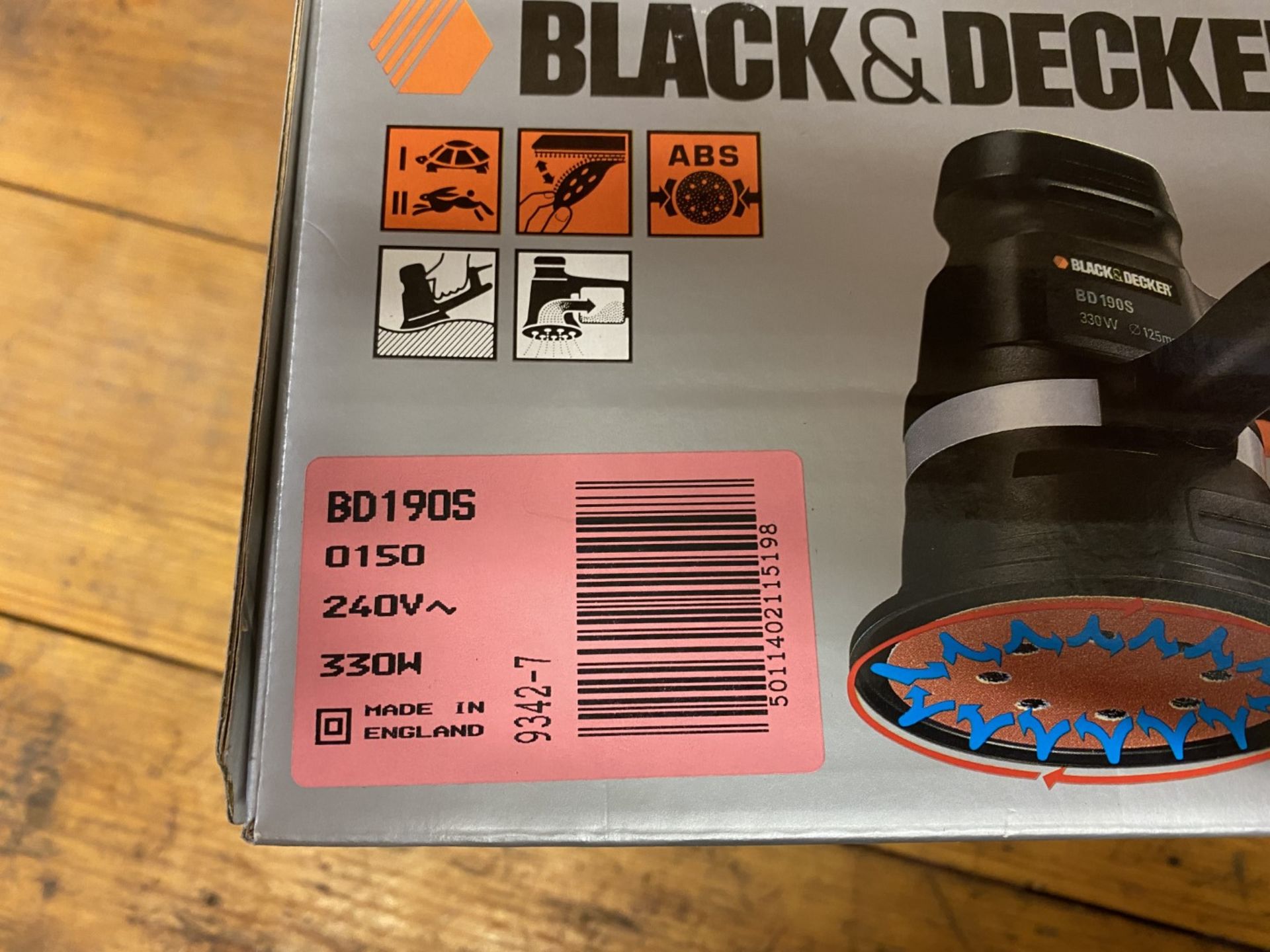 NEW Black & Decker random orbit sander, 230v - NOT TESTED - Image 2 of 3