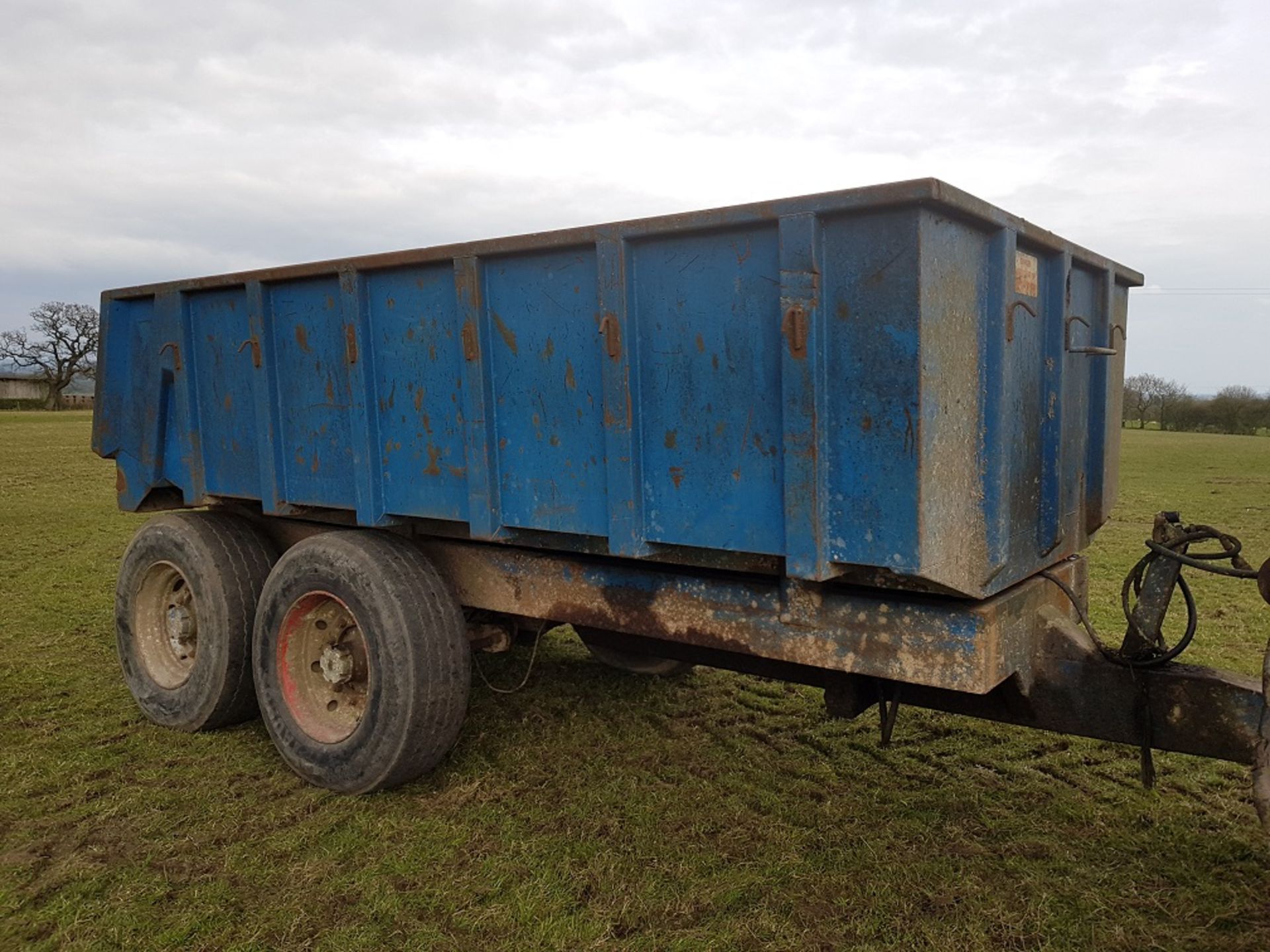 12T TANDEM AXLE DUMP TRAILER SUPER SINGLES - Image 3 of 5