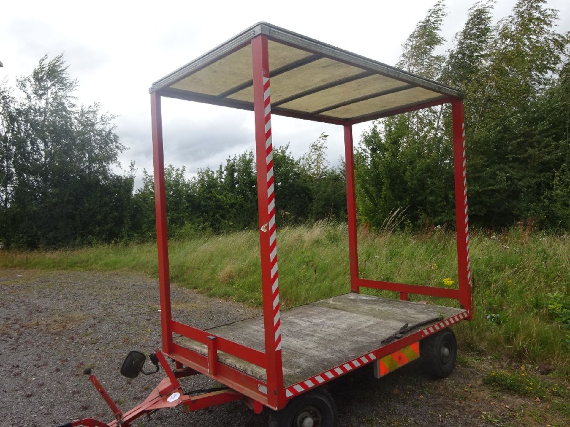 8X4 TOWABLE TRAILER C/W CANOPY - Image 2 of 2