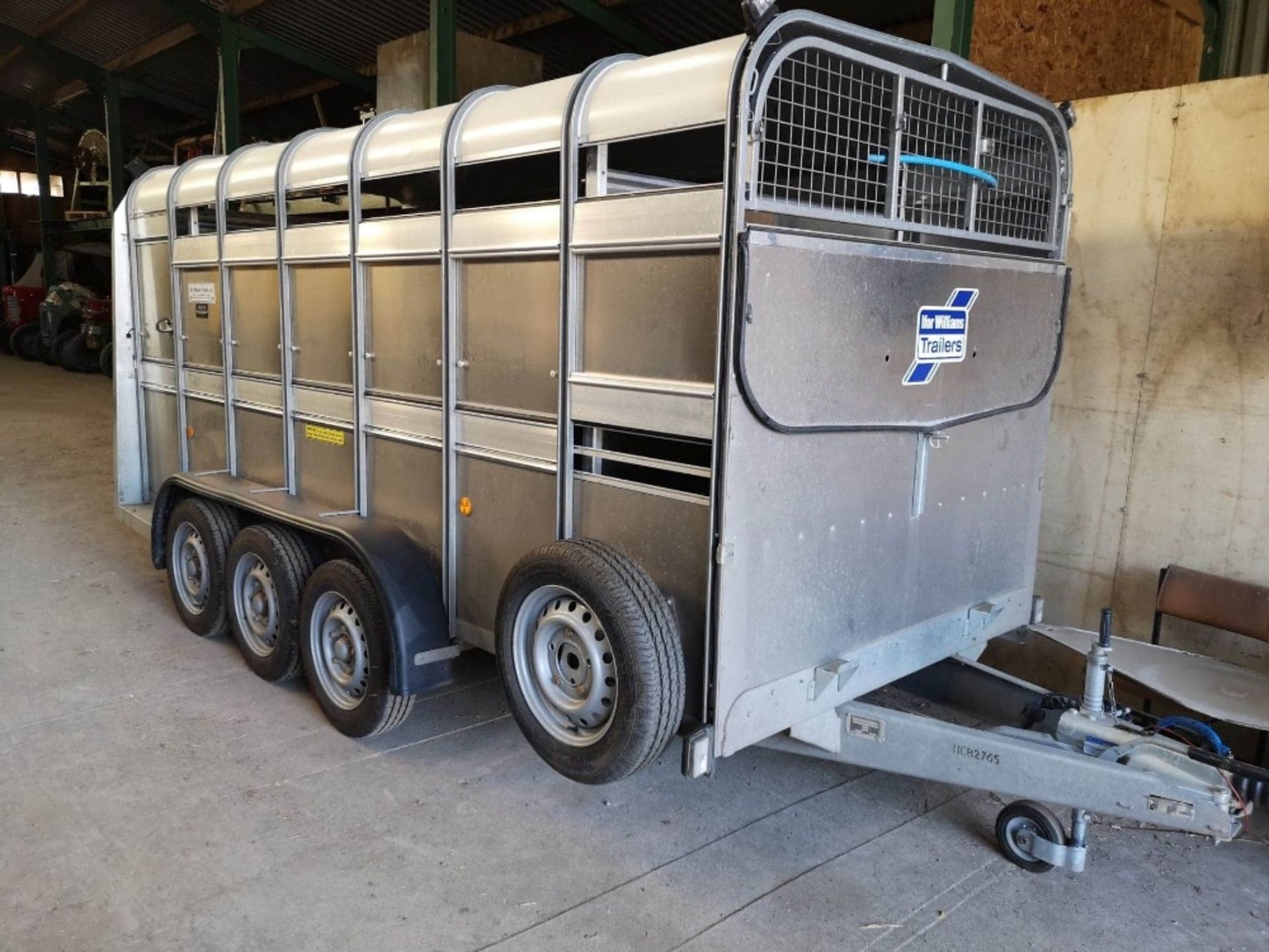 IFOR WILLIAMS TRI-AXLE CATTLE TRAILER 14 X 6' C/W 2 SLAM DOORS