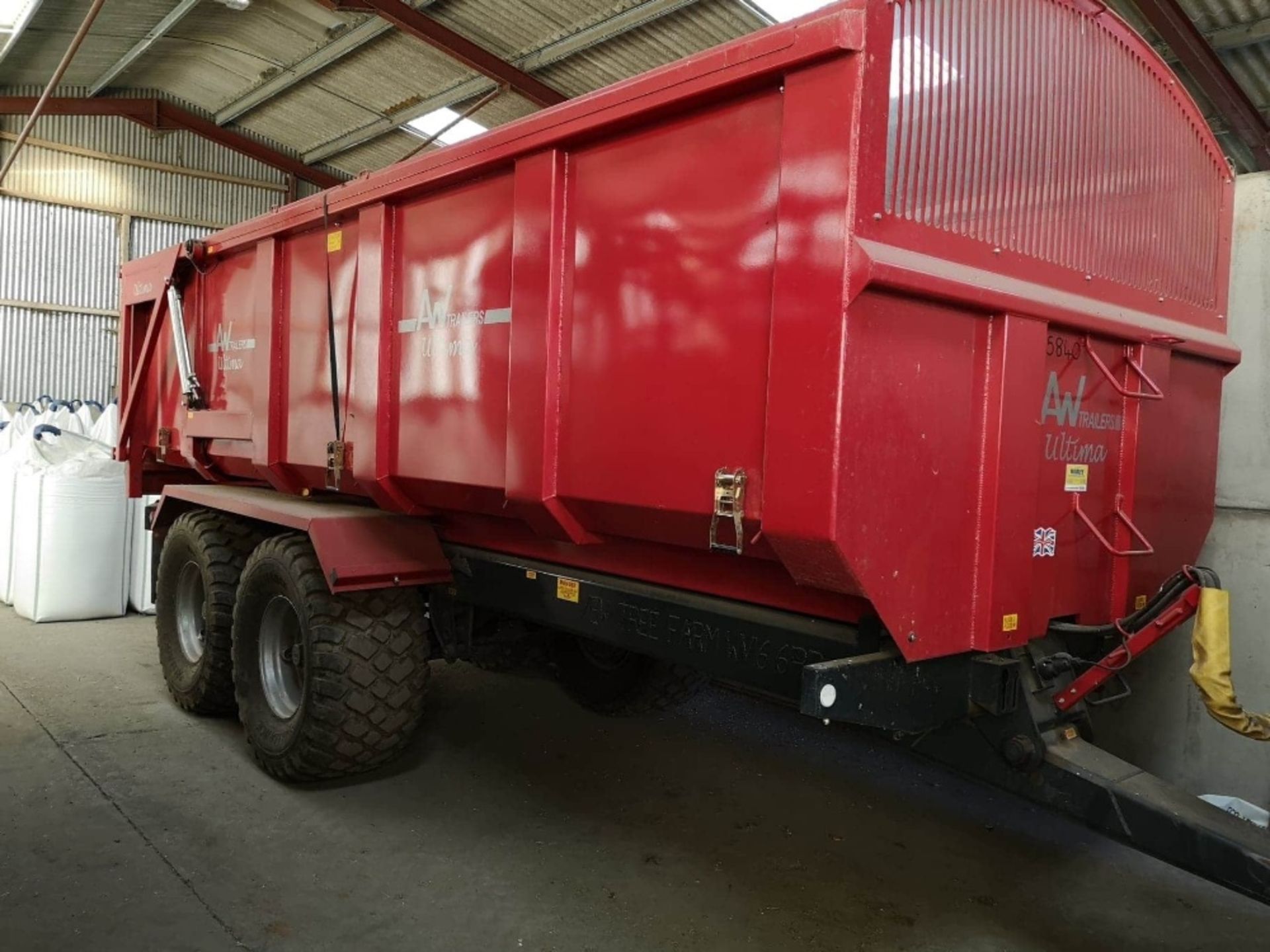 AW ULTIMA 14T TRAILER, 2015, C/W ROLLOVER SHEET ,TYRES 560/R22.5 MODEL 14TULTMONO