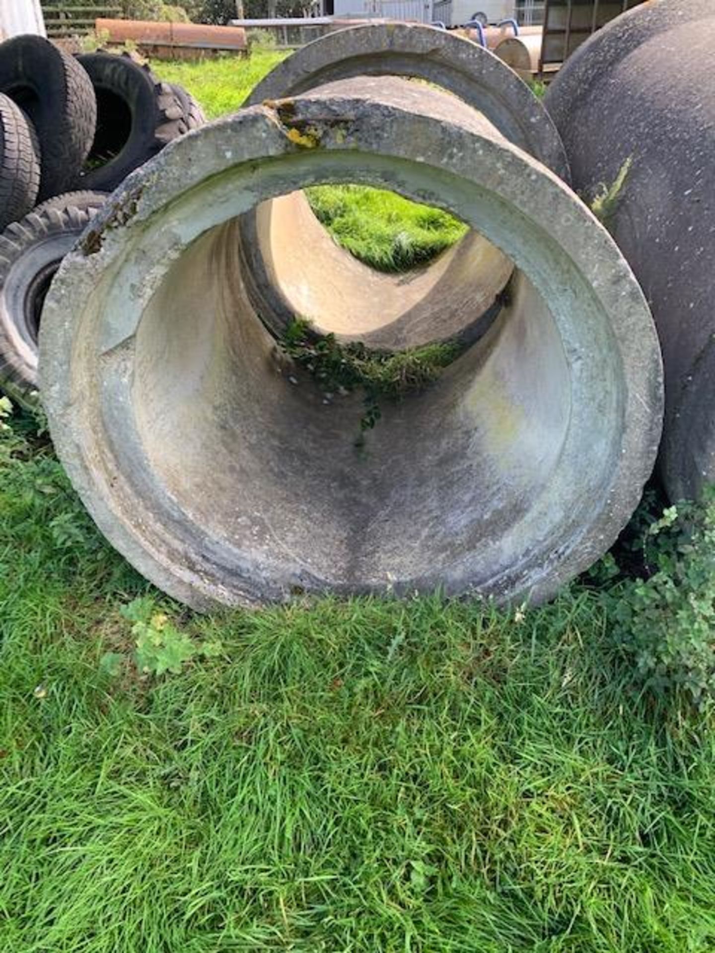 SMALL CONCRETE DRAINAGE PIPE APPROX 4ft 3" X 3ft 5" SOLD IN SITU