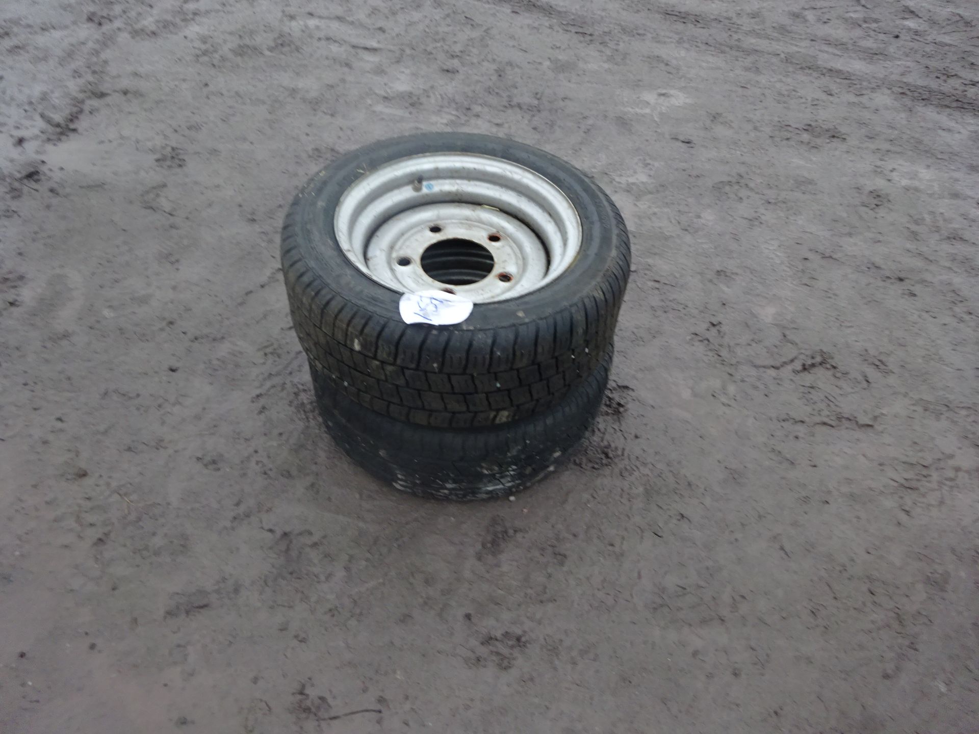 5 WHEELS AND TYRES FOR IFOR WILLIAMS TA LIVESTOCK TRAILER OR PLANT TRAILER