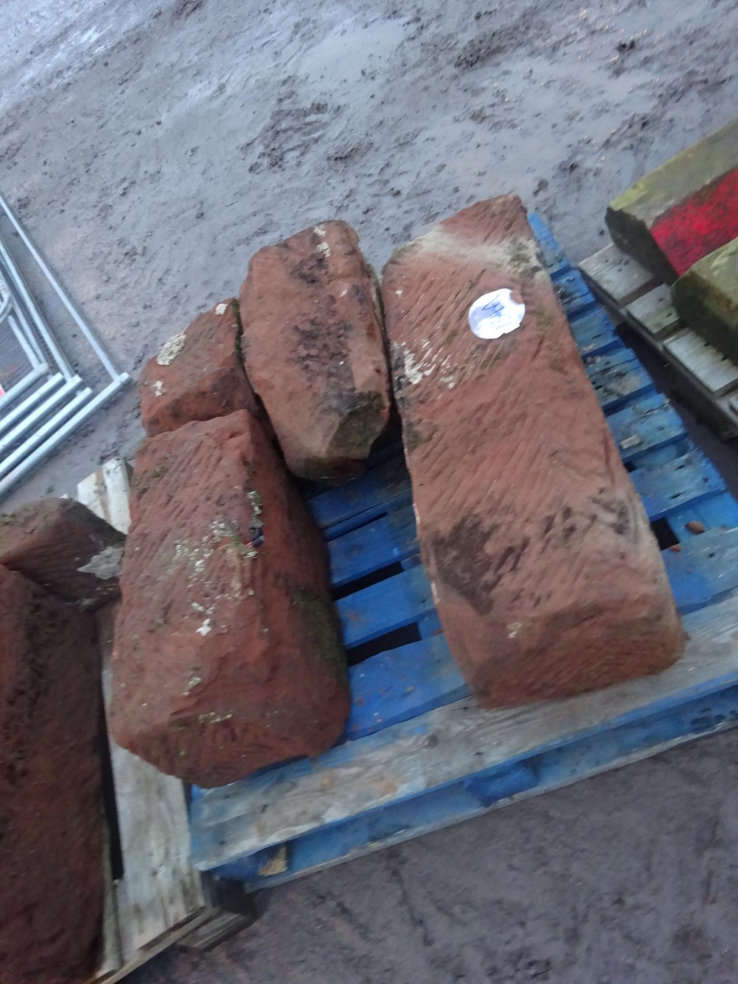 PALLET OF RED SANDSTONE