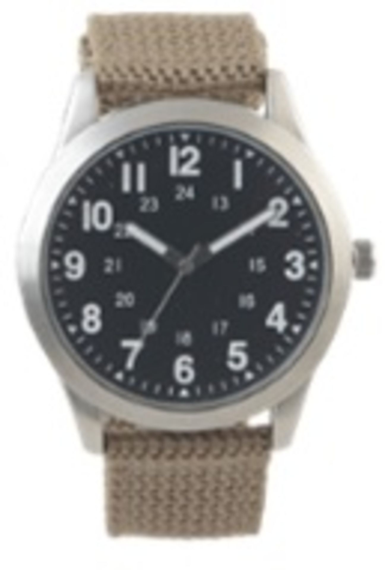 V Brand New Gents US Army 1970s Khaki Field Watch in a presentation box