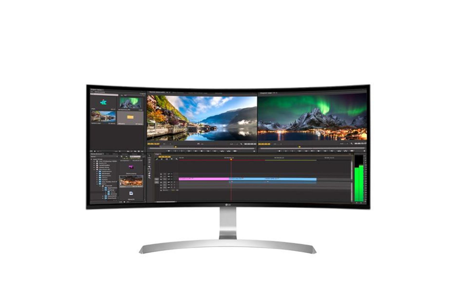 V Grade A LG 34 Inch CURVED ULTRA WIDE WQHD IPS LED MONITOR - 3440 X 1440P - HDMI X 2, DISPLAY PORT,