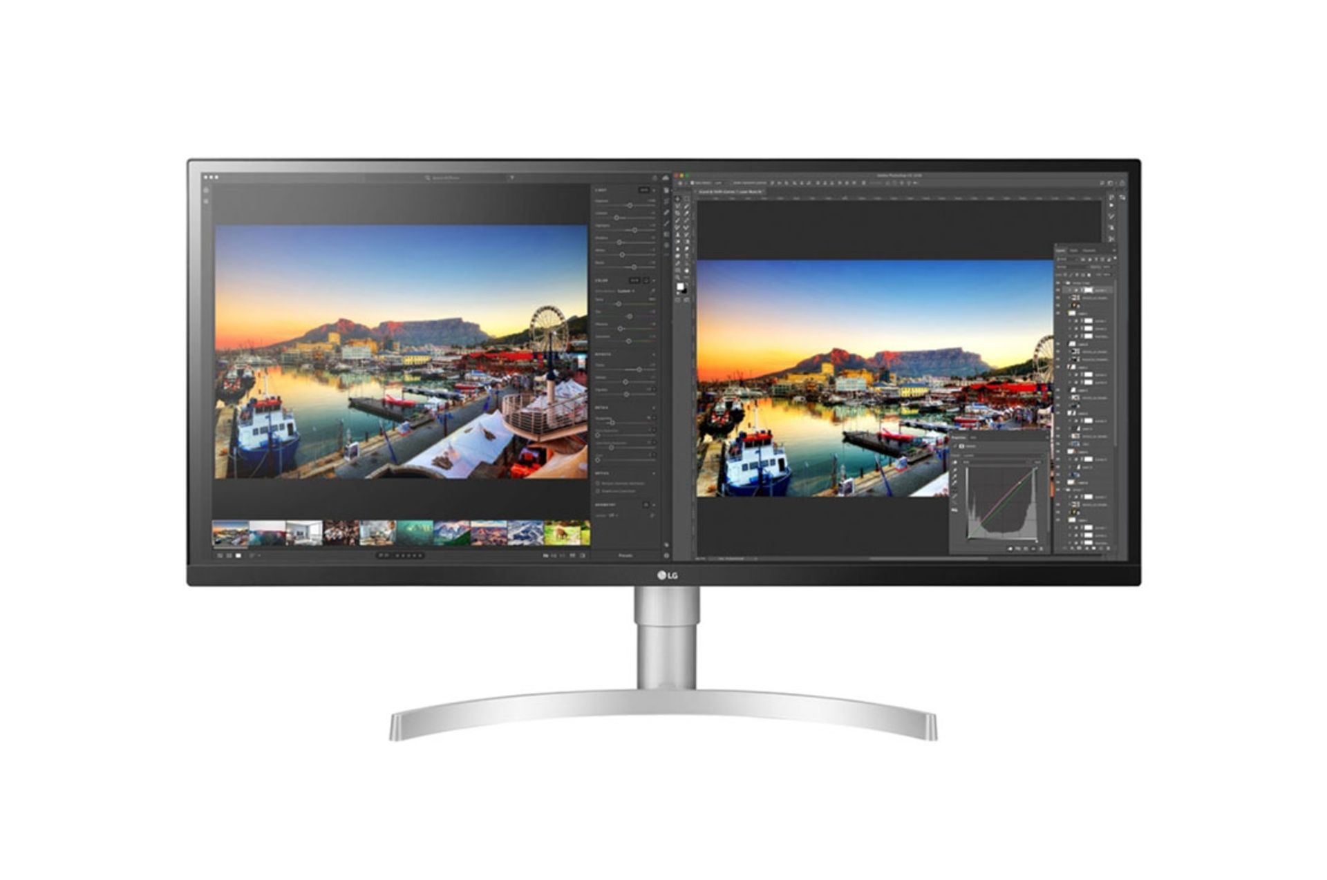 V Grade A LG 34 Inch ULTRA WIDE WQHD IPS LED MONITOR - 3440 X 1440P - BUILT IN SPEAKERS - HDMI X