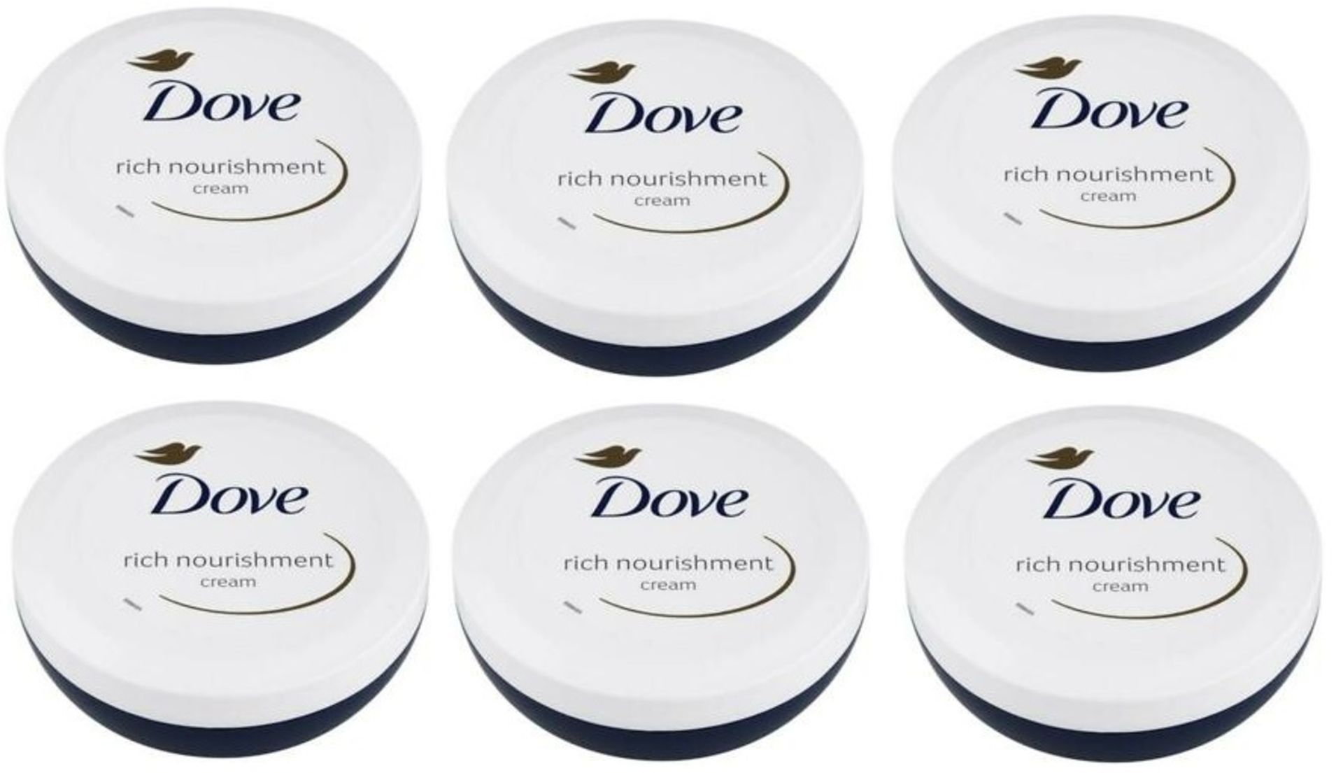 V Brand New Six Tubs Dove Rich Nourishment Cream - 75ML Per Tub