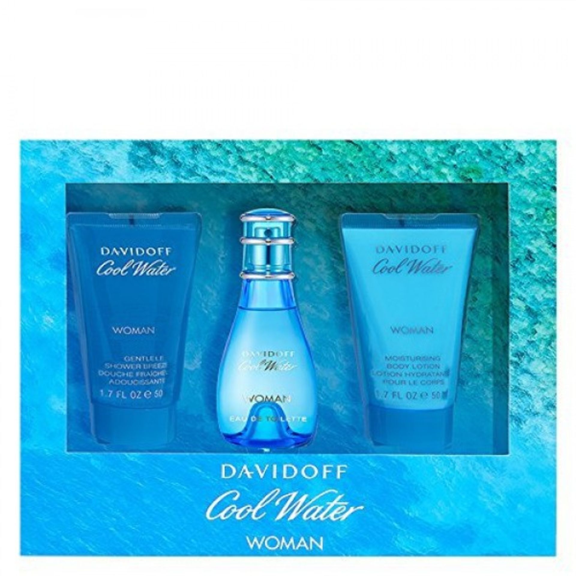 V Brand New Davidoff Coolwater (L) 30ml + Shower Gel +Body Lotion