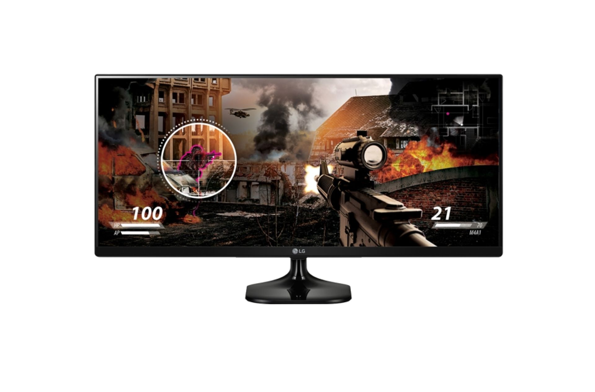 V Grade A LG 34 Inch ULTRA WIDE FULL HD IPS LED MONITOR - 2560 X 1080P - HDMI X 2 34UM58-P