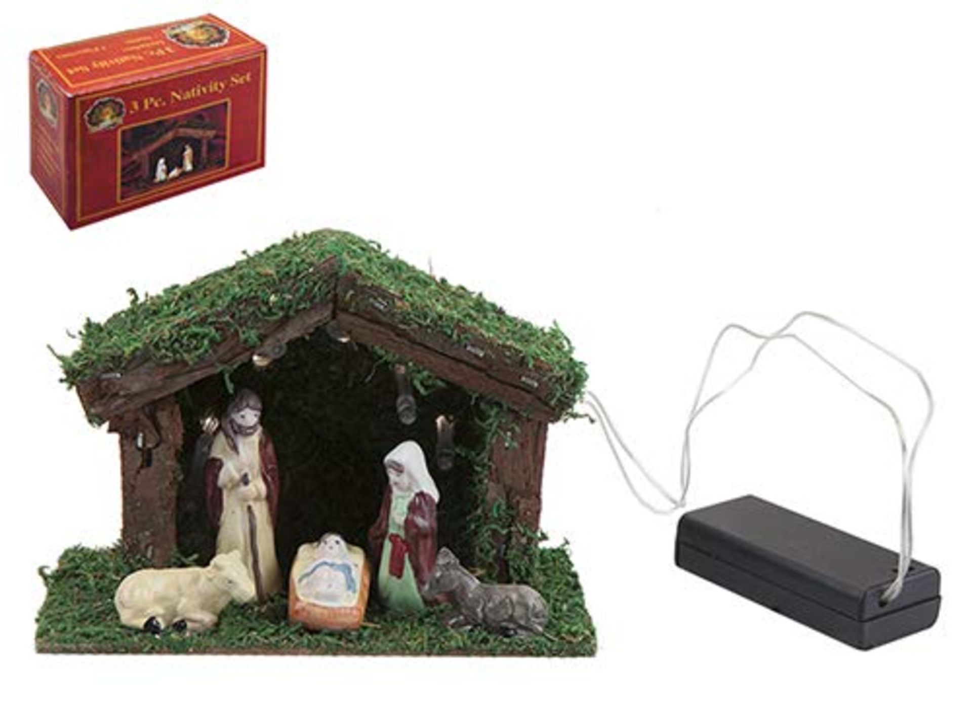 V Brand New Five Piece LED Nativity Play 14 x 16 x 10cm