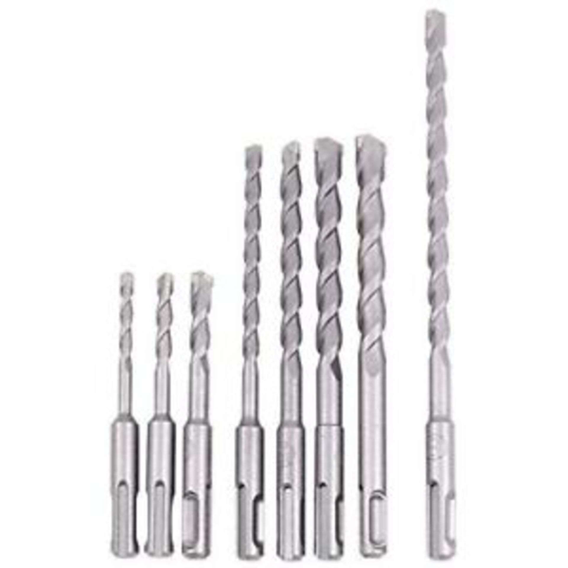 V Brand New Dekton Eight Piece SDS Plus Drill Bit Set - Suitable For Masonry & Concrete Hammer