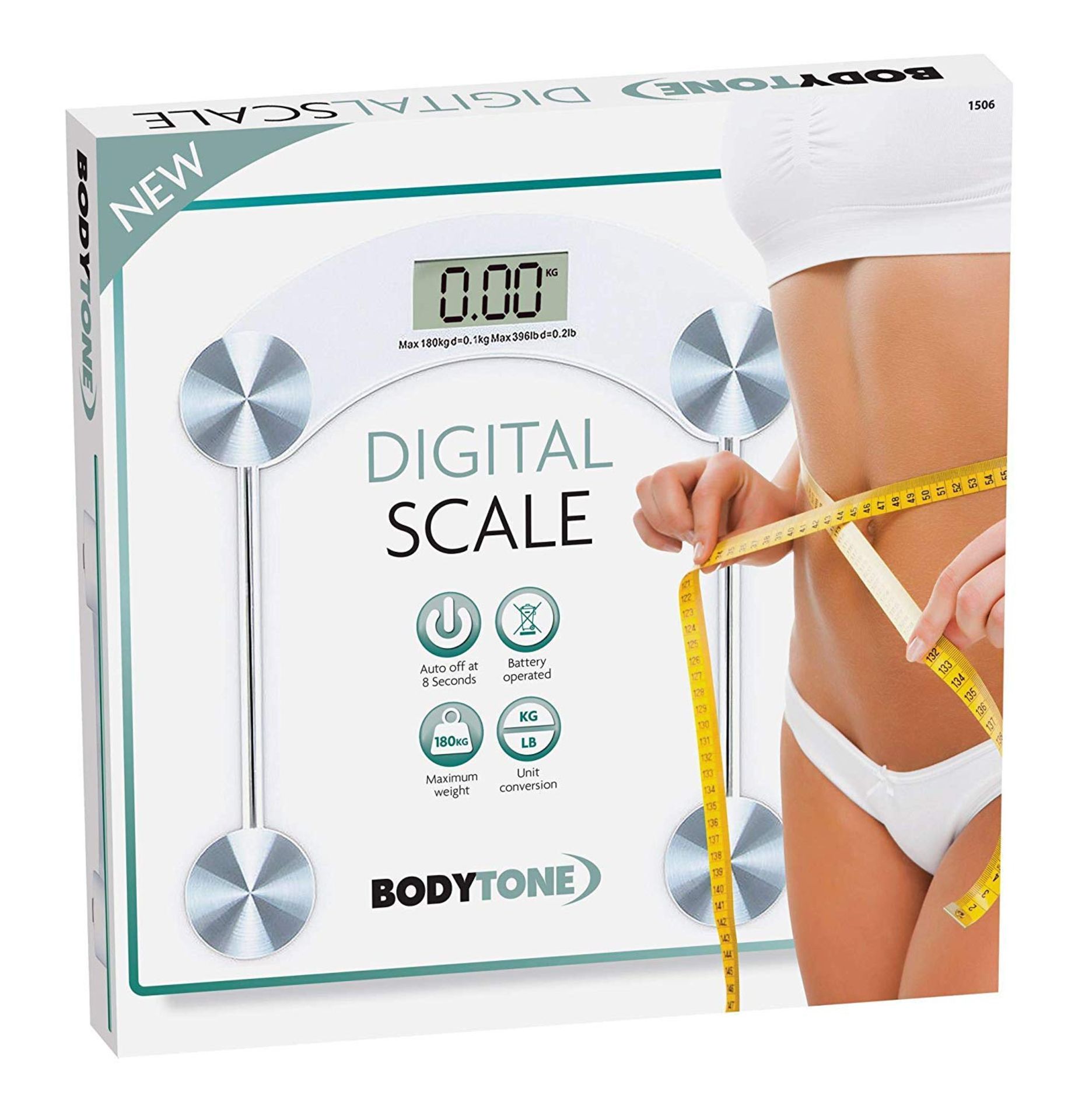 V Brand New 180KG Electronic Weighing Scales - Auto Off After 8 Seconds - Battery Operated - KG/LB/