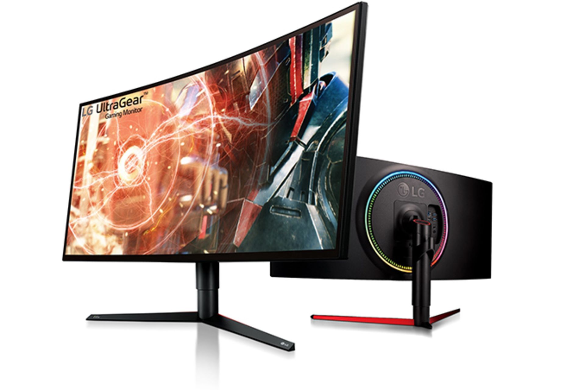 V Grade A LG 34 Inch CURVED ULTRA WIDE QHD IPS GAMING MONITOR - HDMI X 2, DISPLAY PORT 34GK950G-B