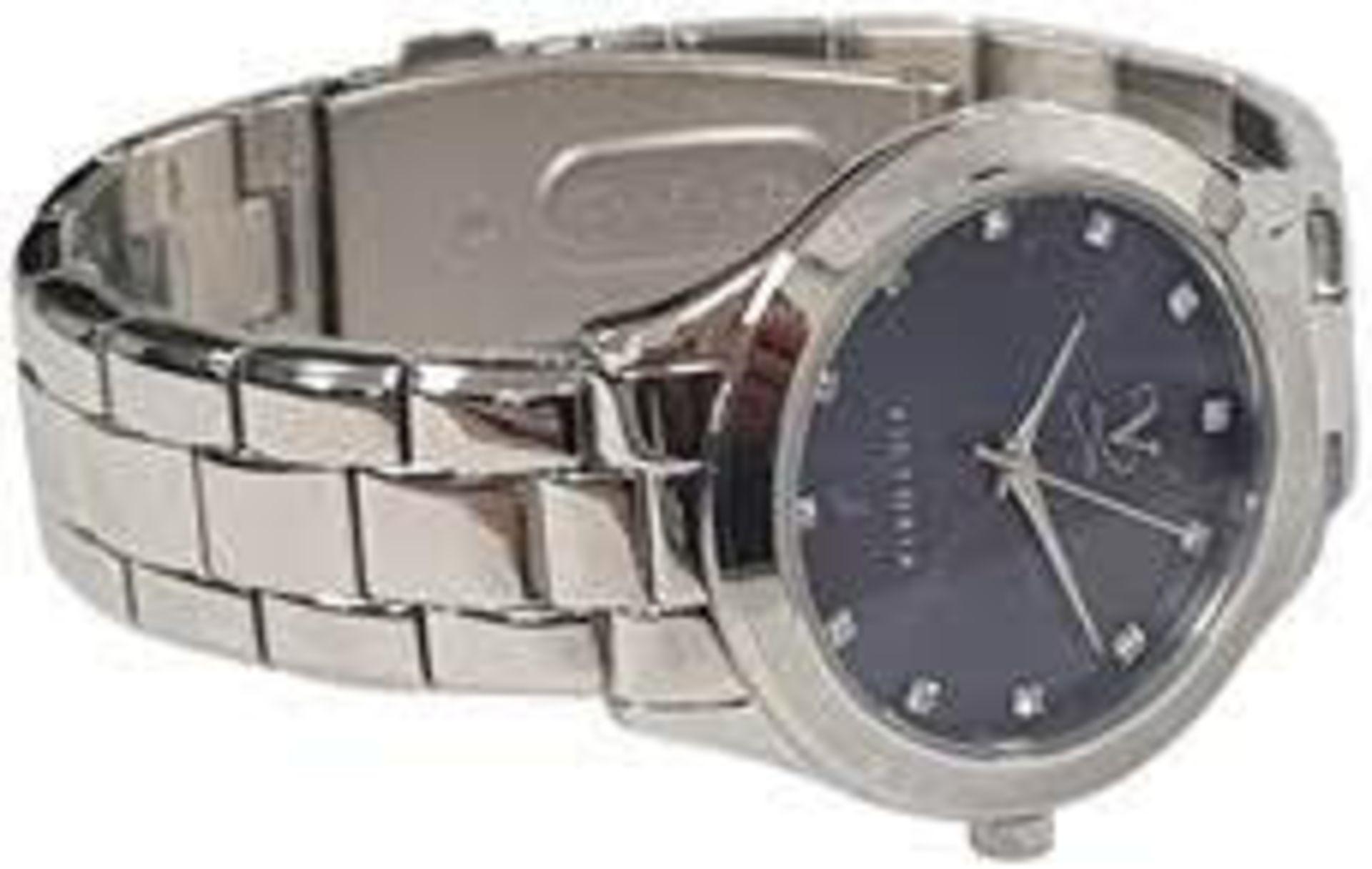 V Brand New Ladies Victoria Stainless Steel Watch With Bracelet Strap - Navy Face - Silver Hands - - Image 3 of 3