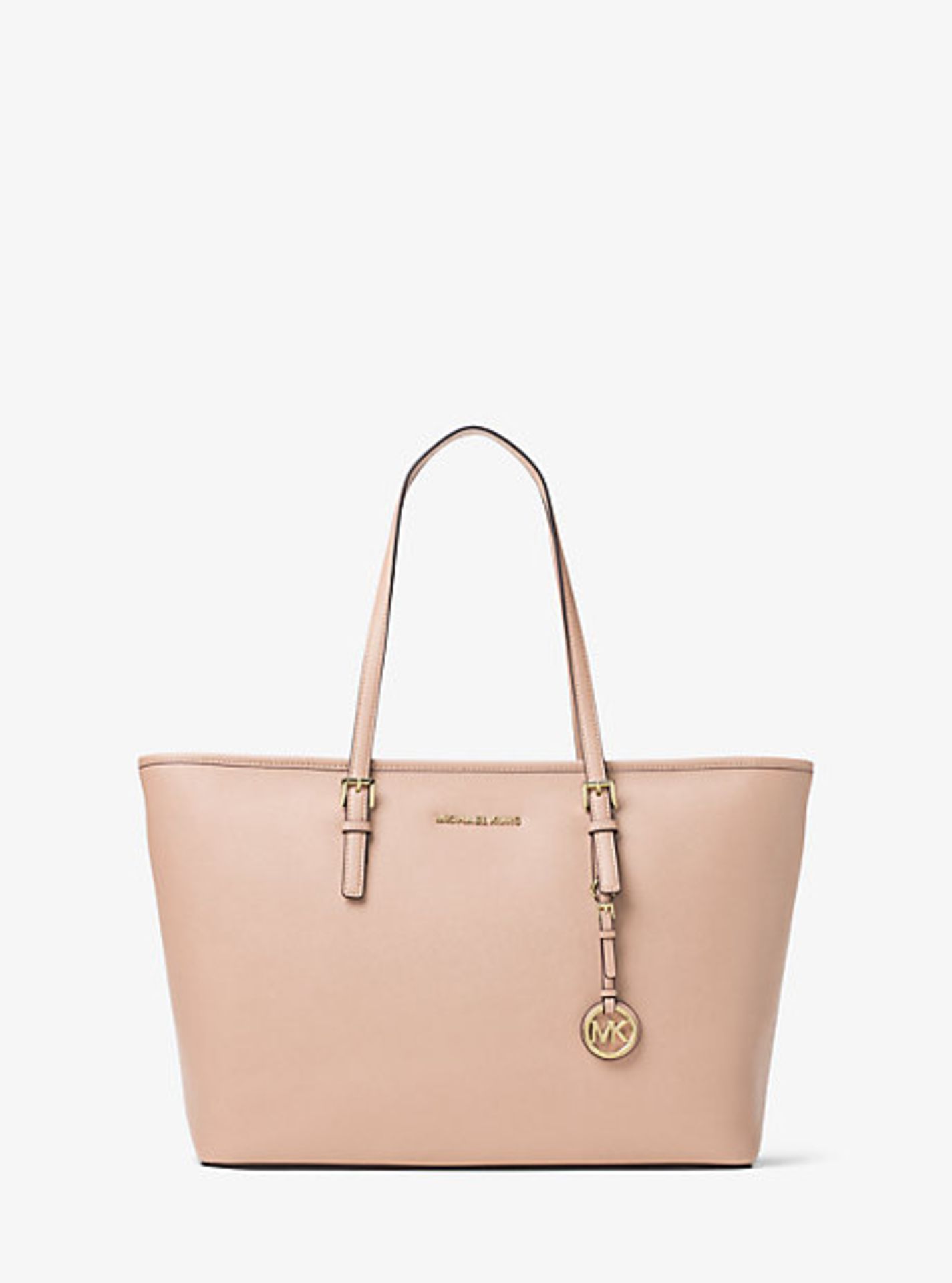 V Brand New Ladies Michael Kors Soft Pink Jet Set Travel Tote Bag (ISP £277.78 The Little Green Bag)