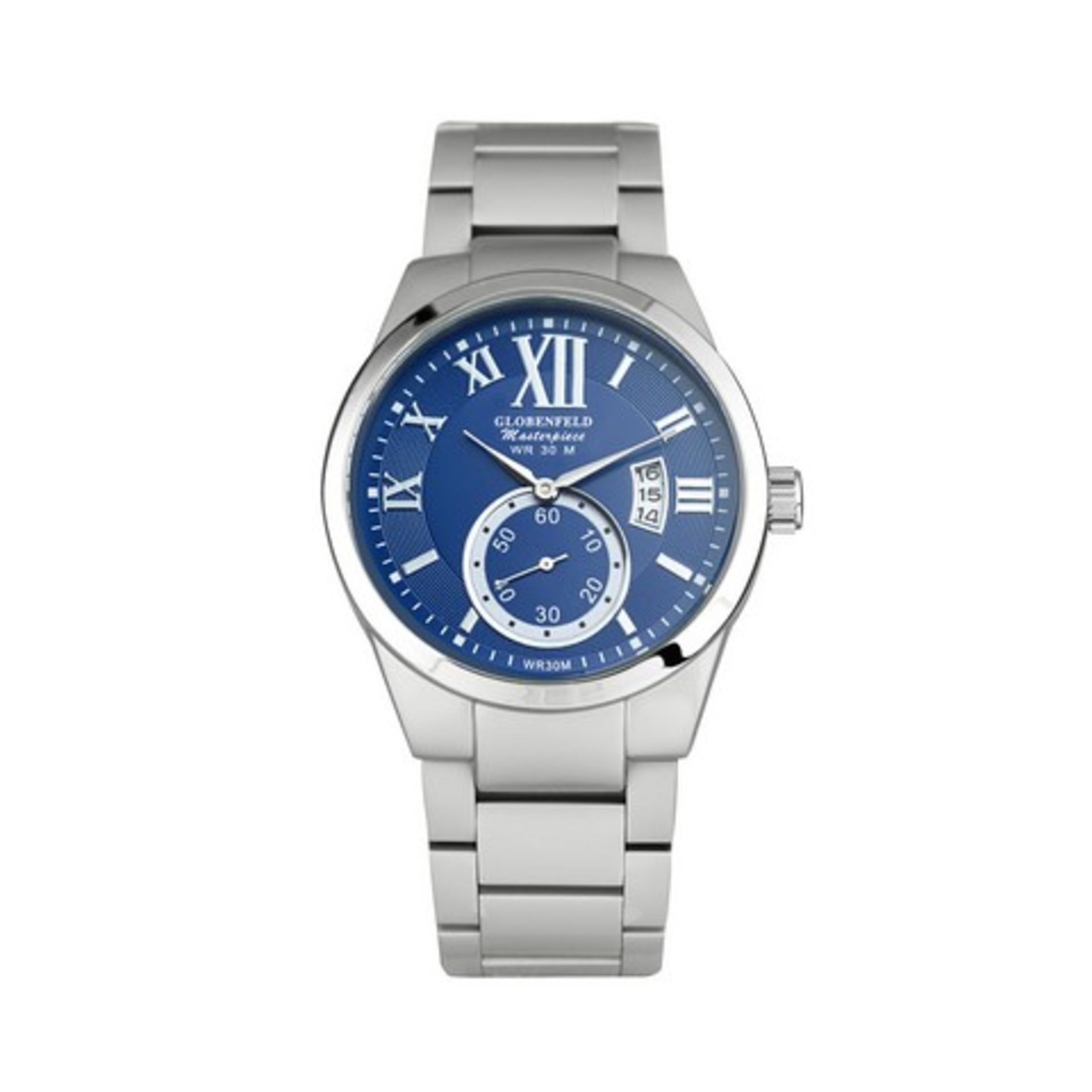 V Brand New Gents Globenfeld Blue Masterpiece - Midnight Blue Dial - Steel Colour Hands and Roman