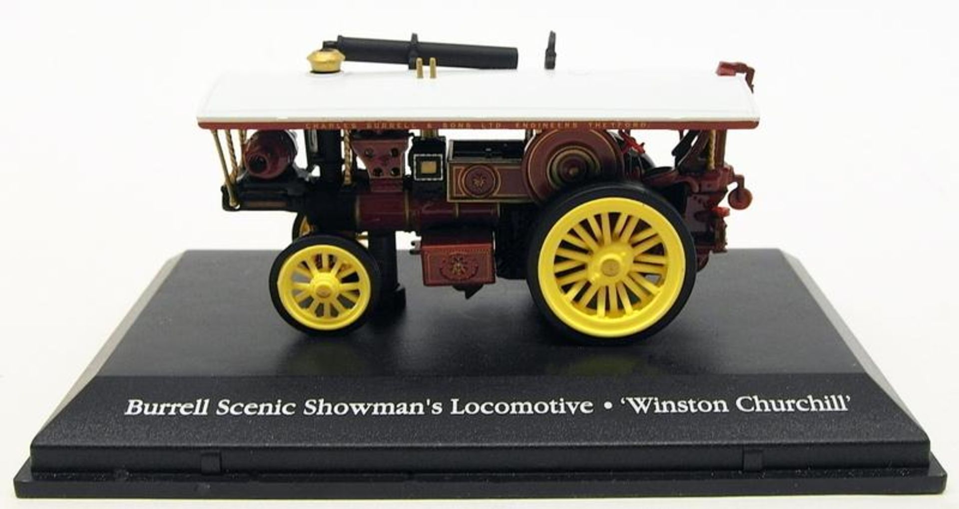 V Brand New Collectors Edition Die-Cast Burrell Scenic Locomotive "Winston Churchill" - Mounted On