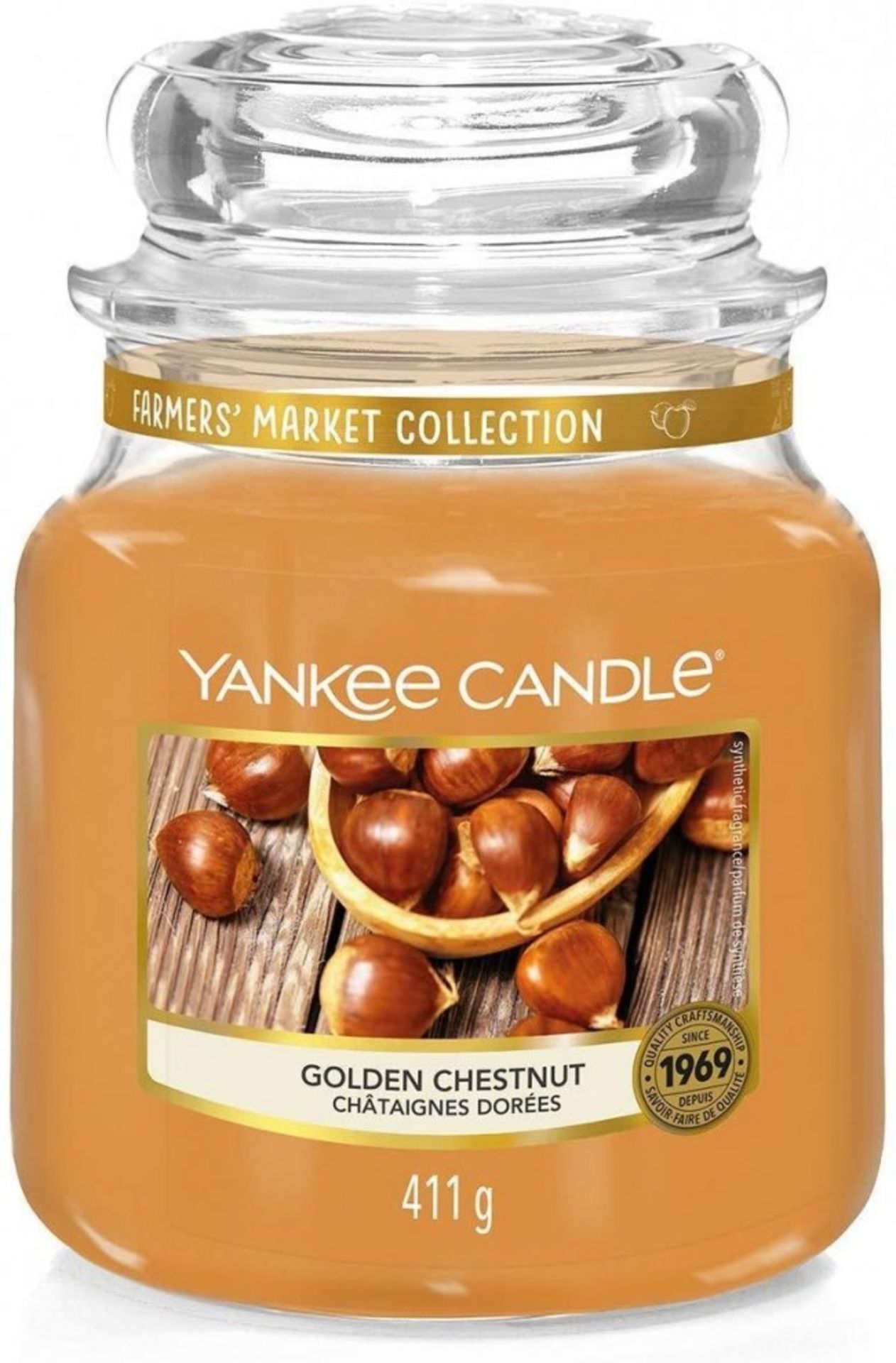 V Brand New Yankee Candle Jar Medium - Golden Chestnut - ISP £17.99 (Bigwicks) - Item Is Available