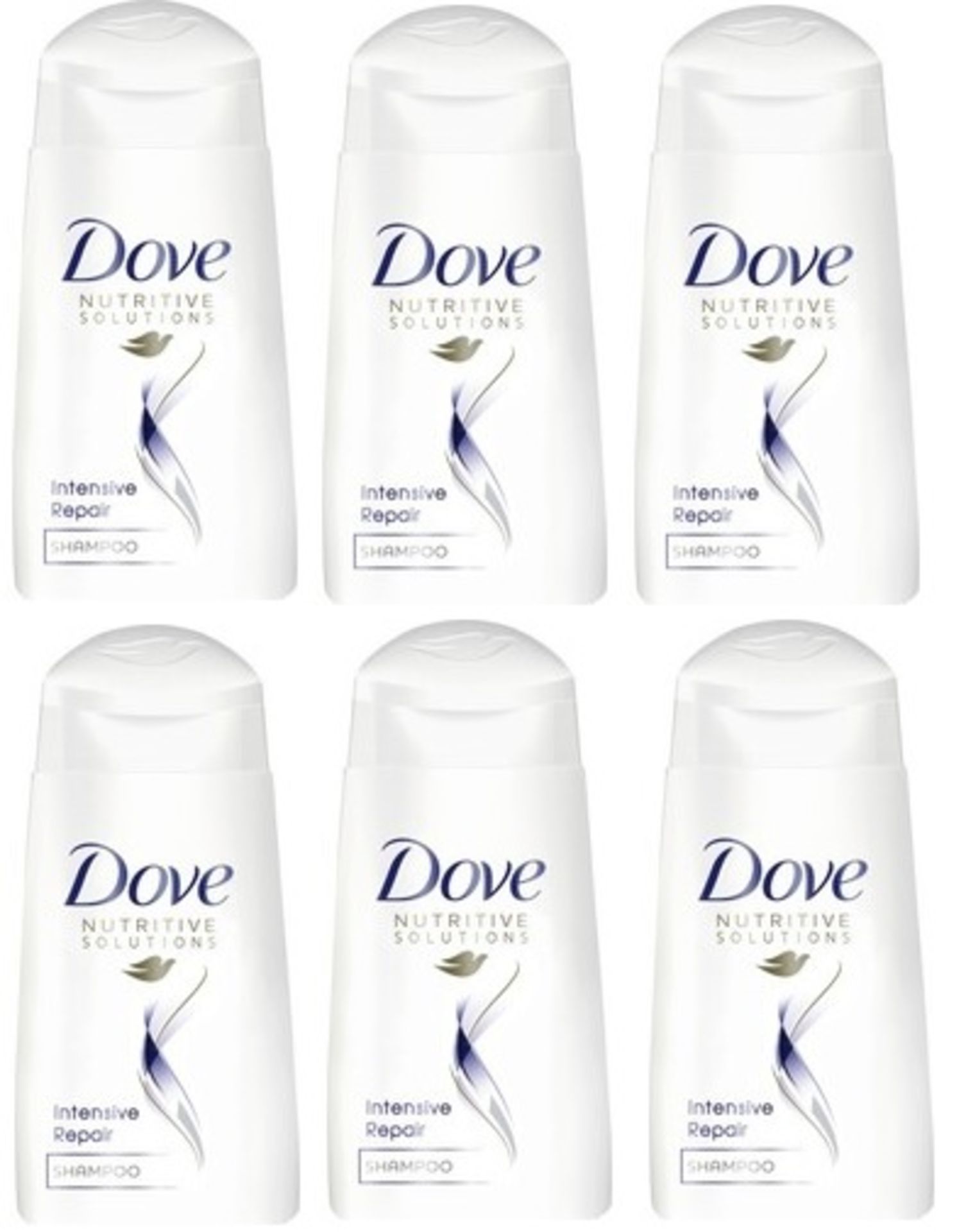 V Brand New Six Bottles Dove Intensive Repair Shampoo - 50ML Per Bottle