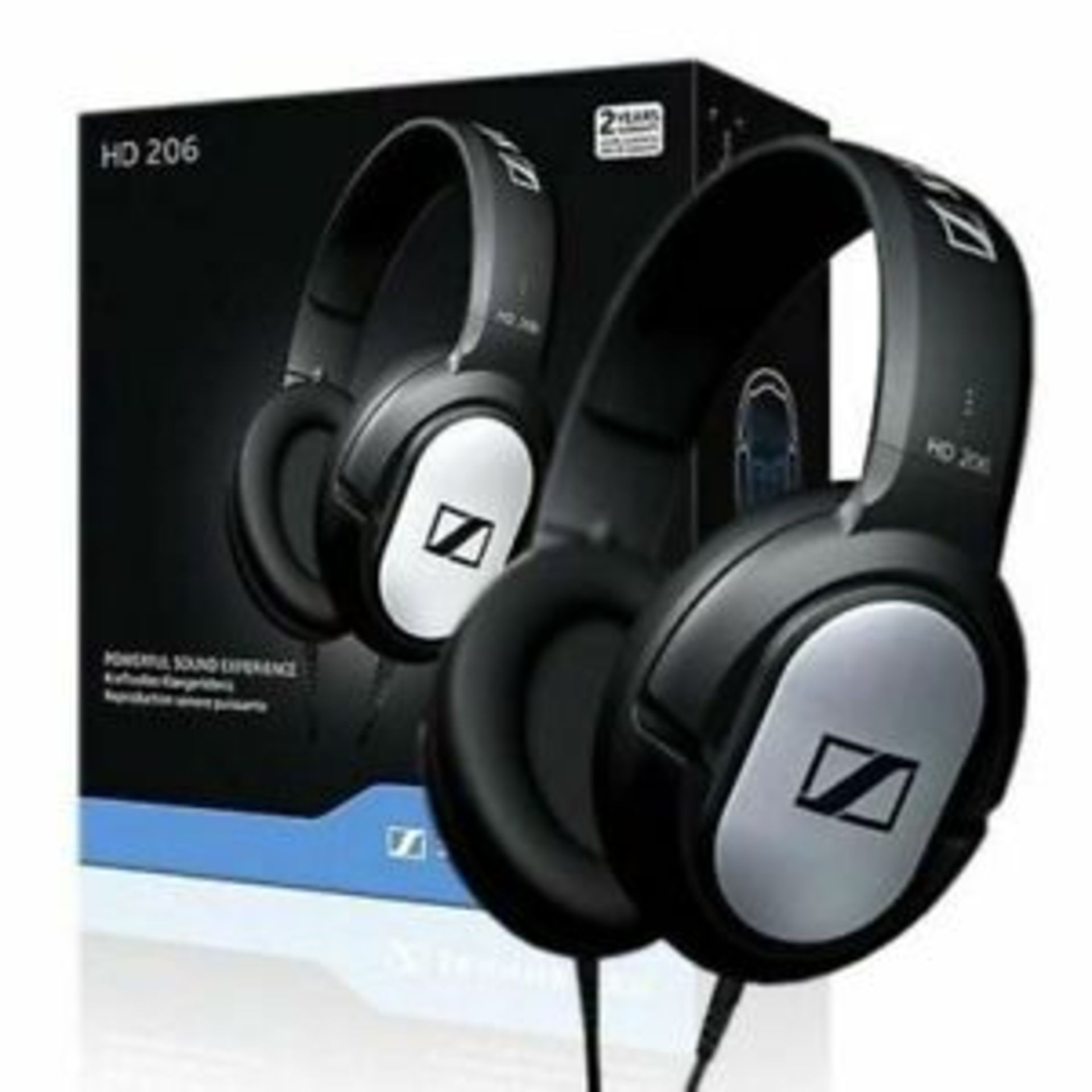 V Grade A Sennheiser HD206 Closed Cup Headphones - Image 2 of 2