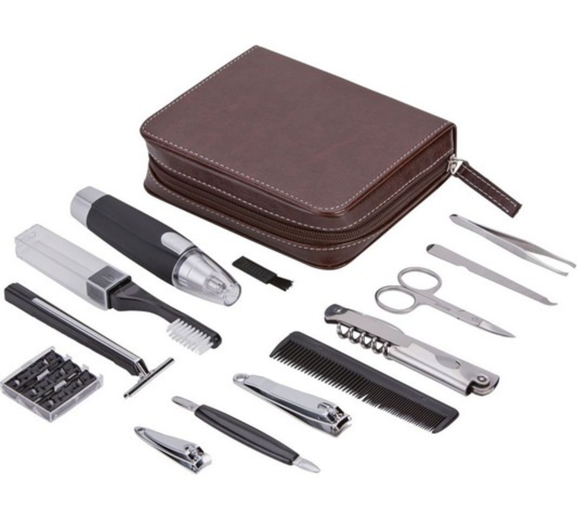 V Brand New George Hardy 14Pce Grooming Kit Includes 3xNail Clippers-NailFile-Comb-ToothBrush- - Image 3 of 4