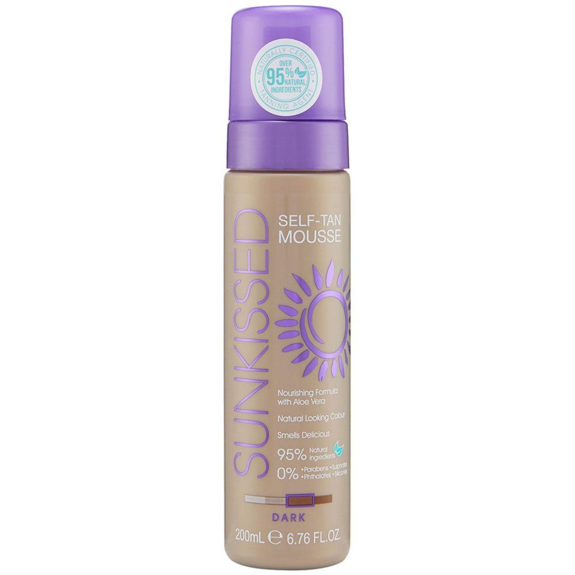 V Brand New Sunkissed Self Tan. Mousse 200ml - Dark