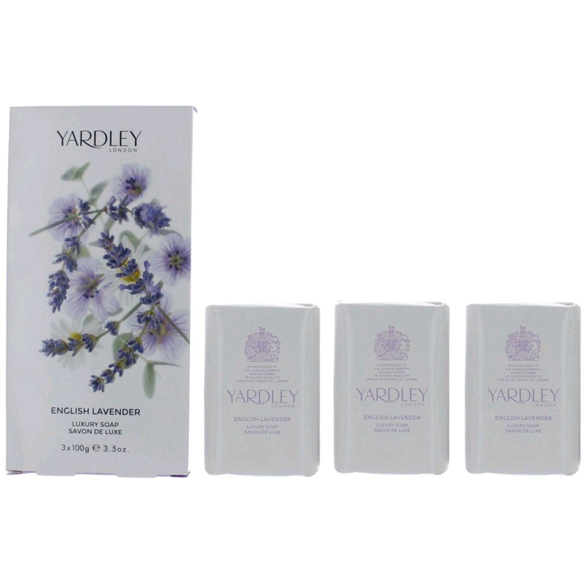 V Brand New Yardley English Lavender Soap 100G X 3