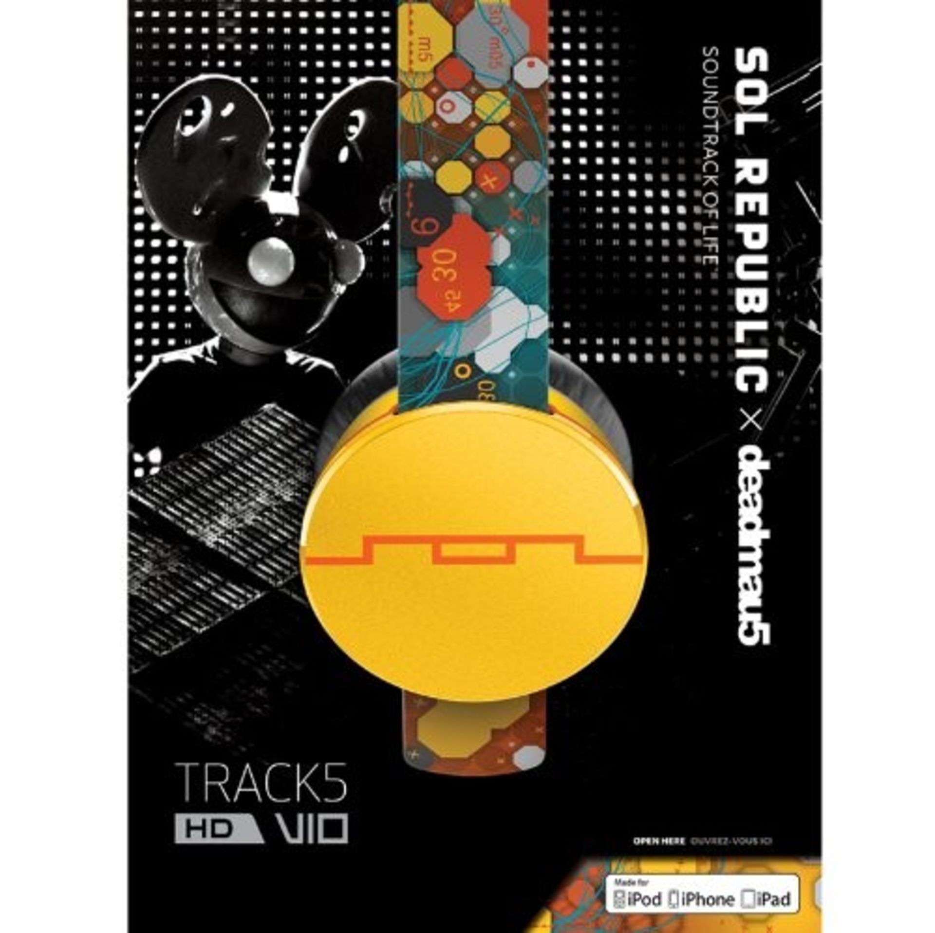 V Brand New Sol Republic Tracks V8 Multicoloured - With Sonic Ear Cushions - Music & Phone Control - Image 2 of 2