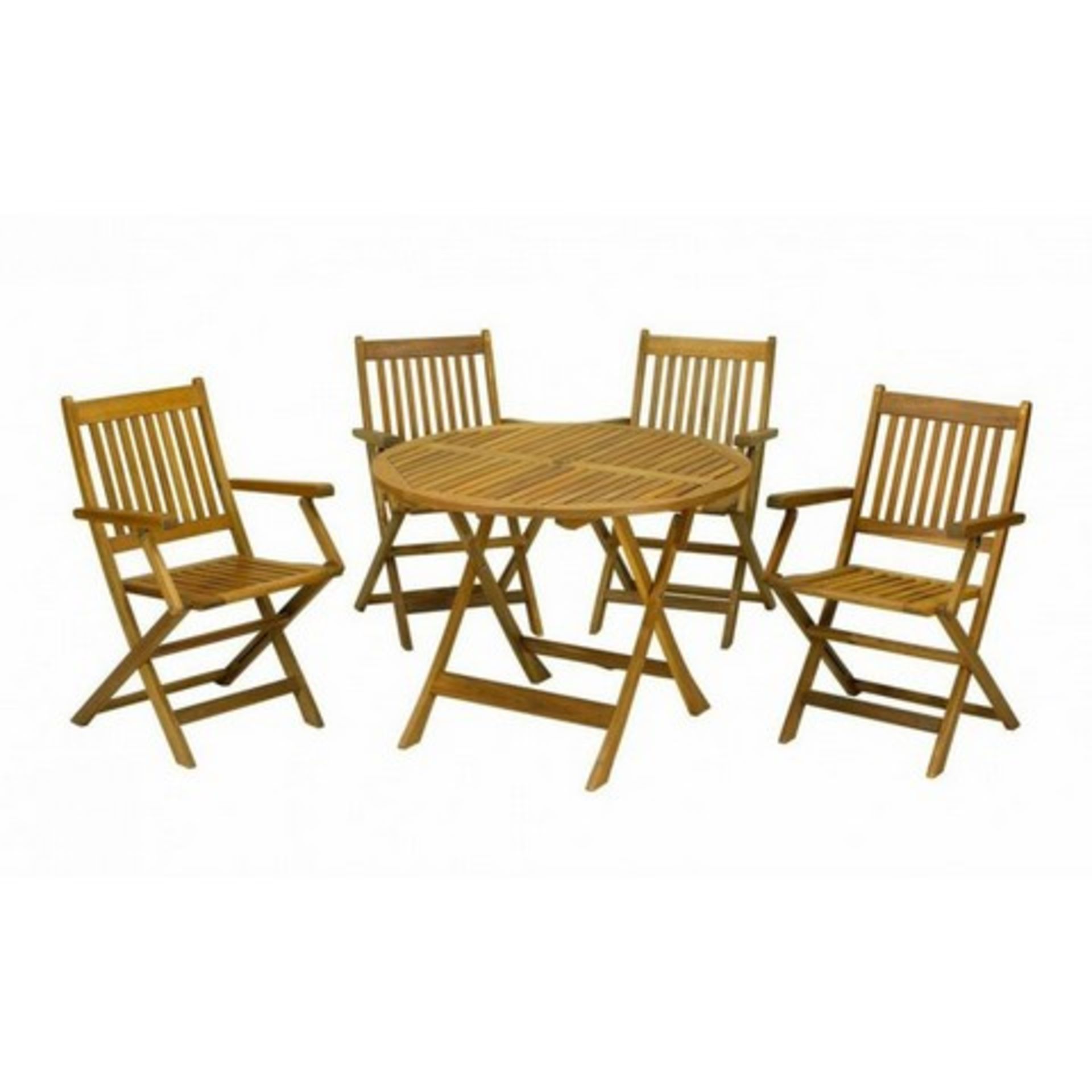 V Brand New Manhattan Double Folding Table With Four Armchairs ISP £219.00 (Oak Furniture House)