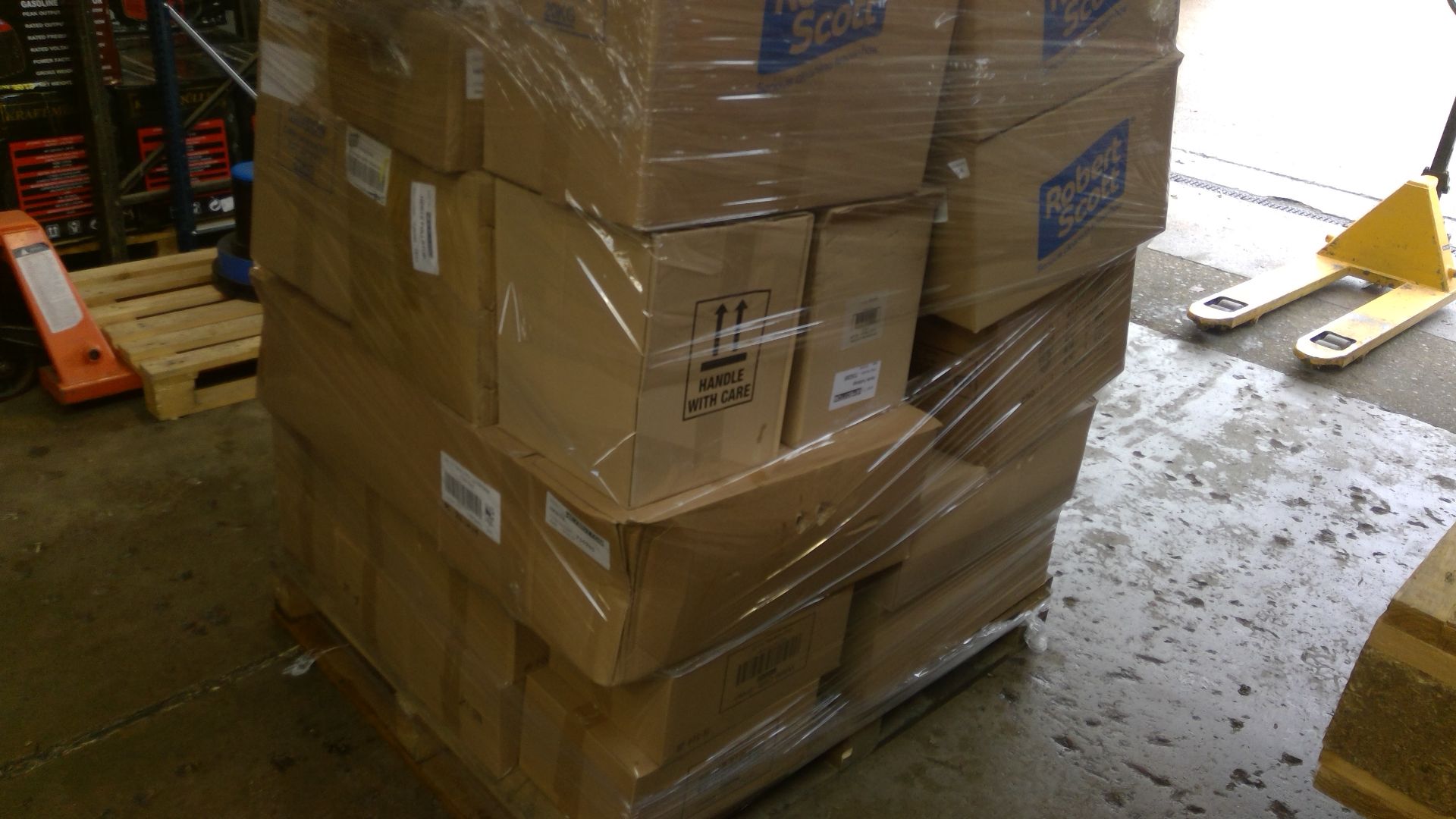 V Grade U Pallet Of Office/Educational Supplies Including Dustpan and Brushes - Mops - Buckets And