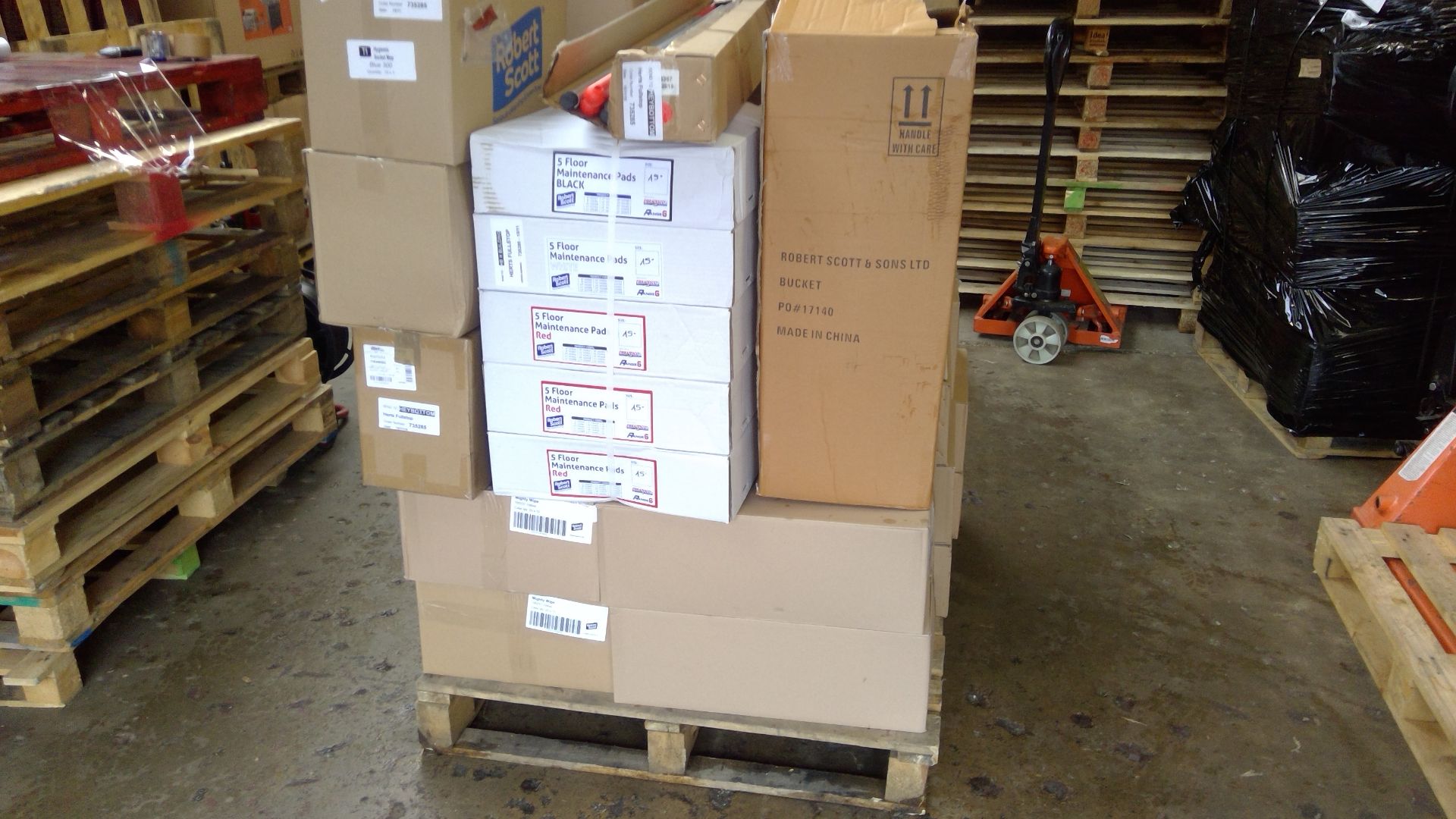 V Grade U Pallet Of Office/Educational Supplies Including Dustpan and Brushes - Mops - Buckets And - Image 4 of 9