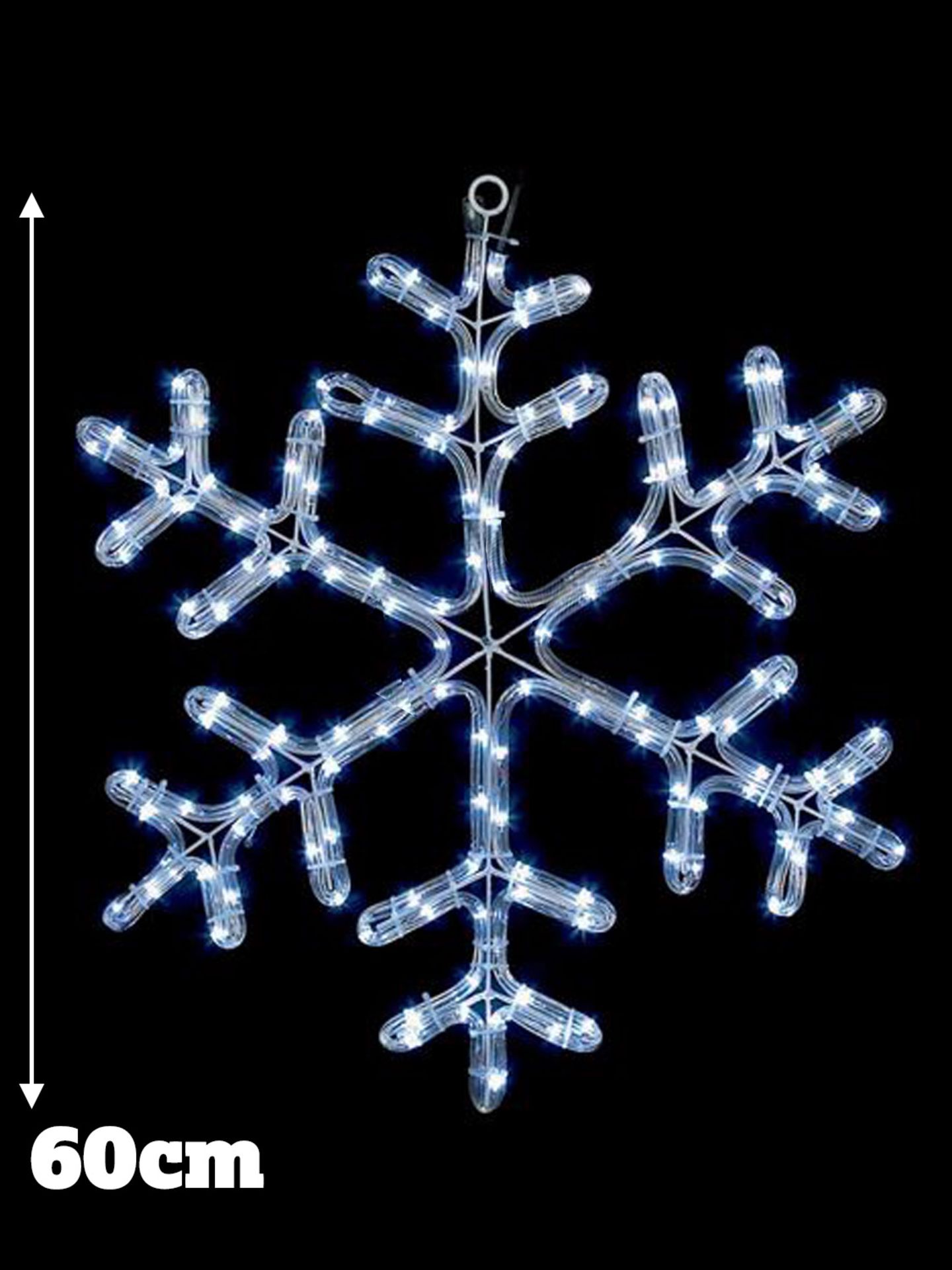 V Brand New 60cm Light Up White Snowflake